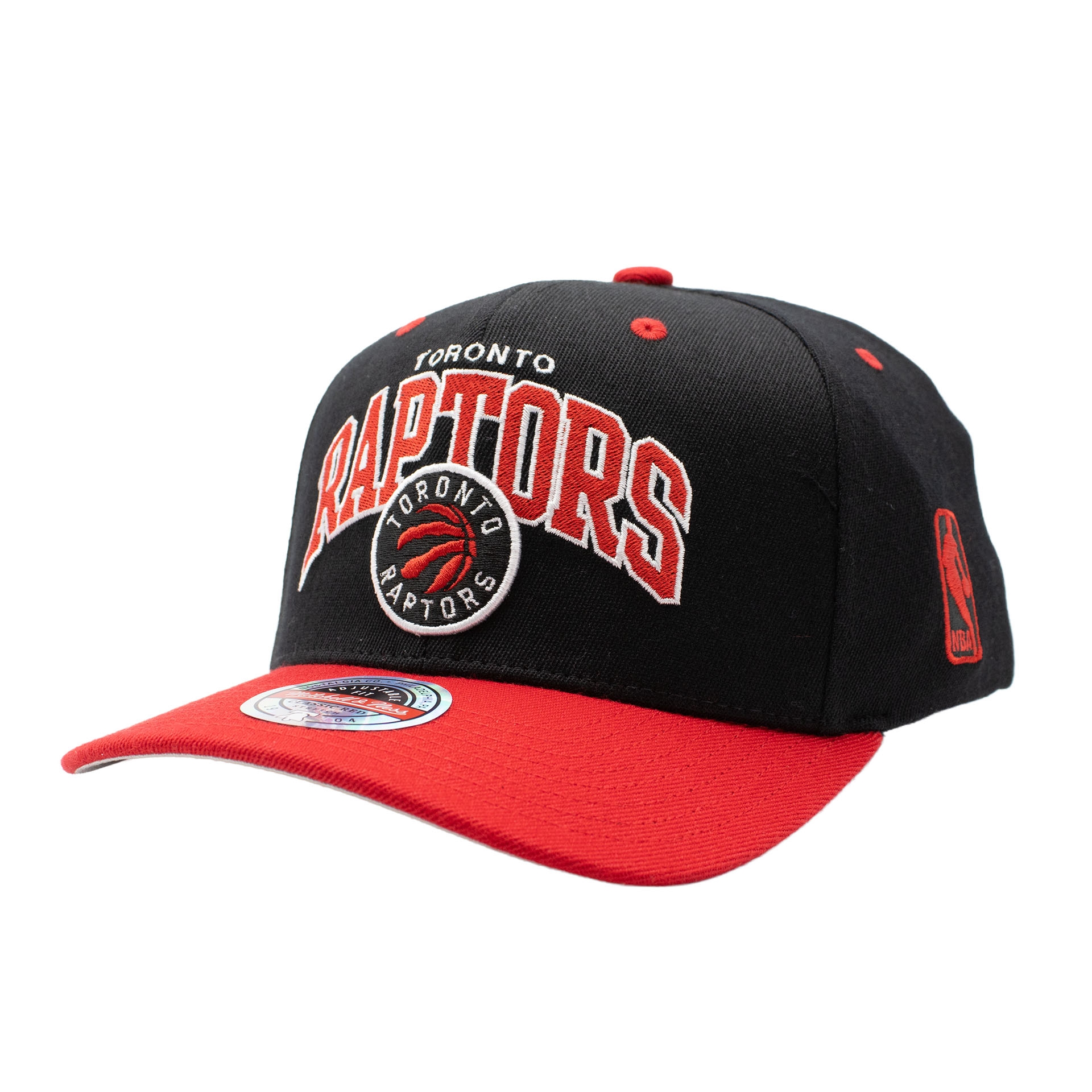 Toronto Raptors Team Arch Classic Red Stretch-Snap NBA Cap Schwarz