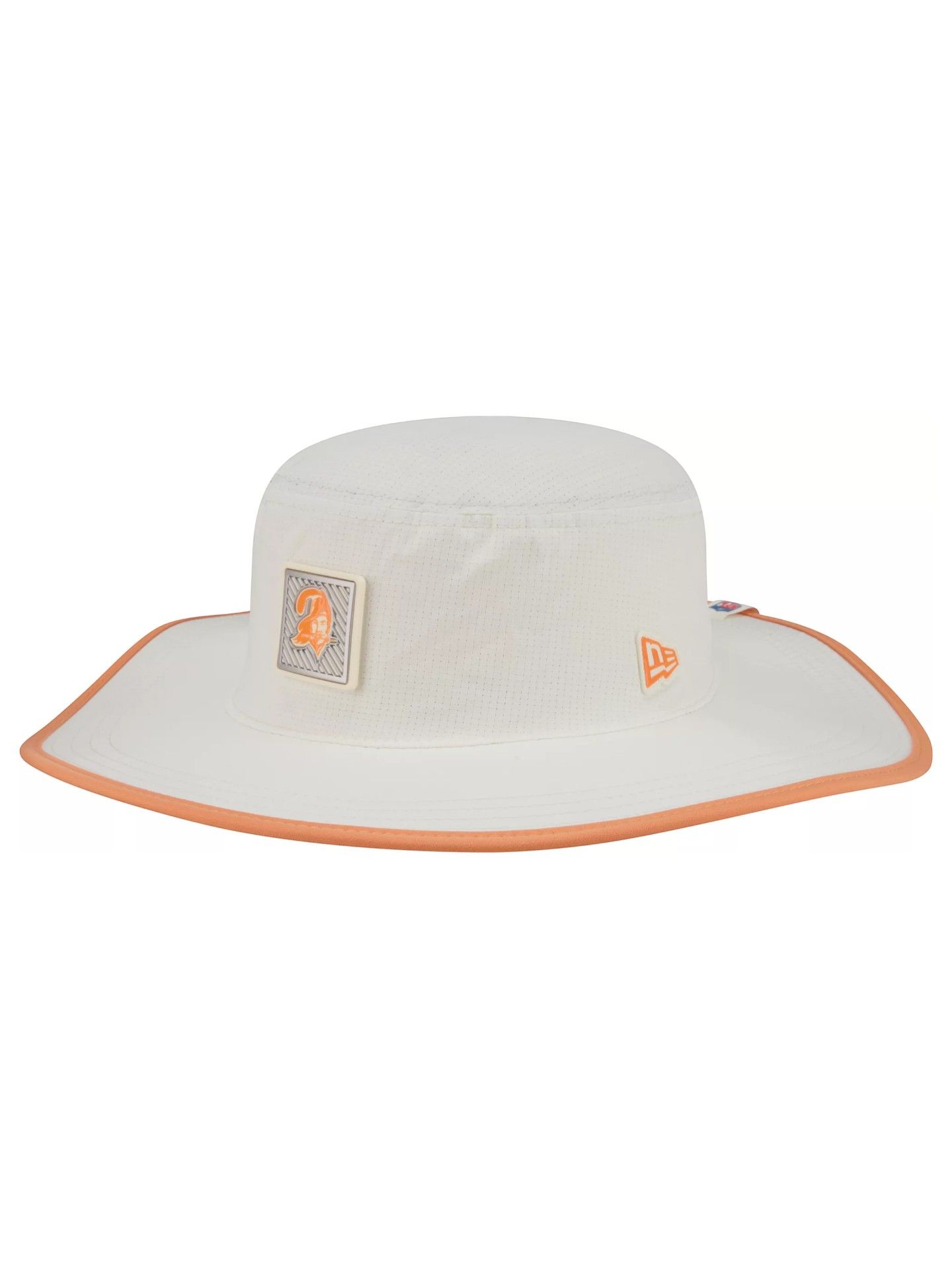 Tampa Bay Buccaneers 2026 NFL Training Camp Historic Logo Panama Flex Bucket Hat Cream/Orange