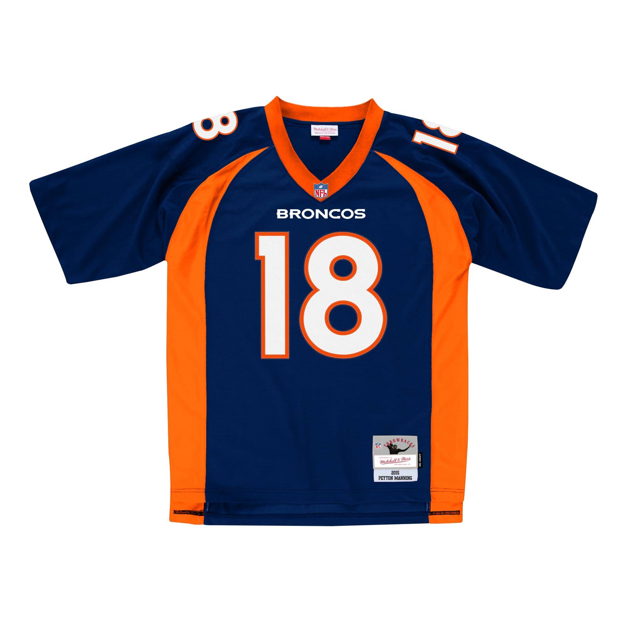 Peyton Manning #18 Denver Broncos Mitchell & Ness Throwback NFL Trikot Navy