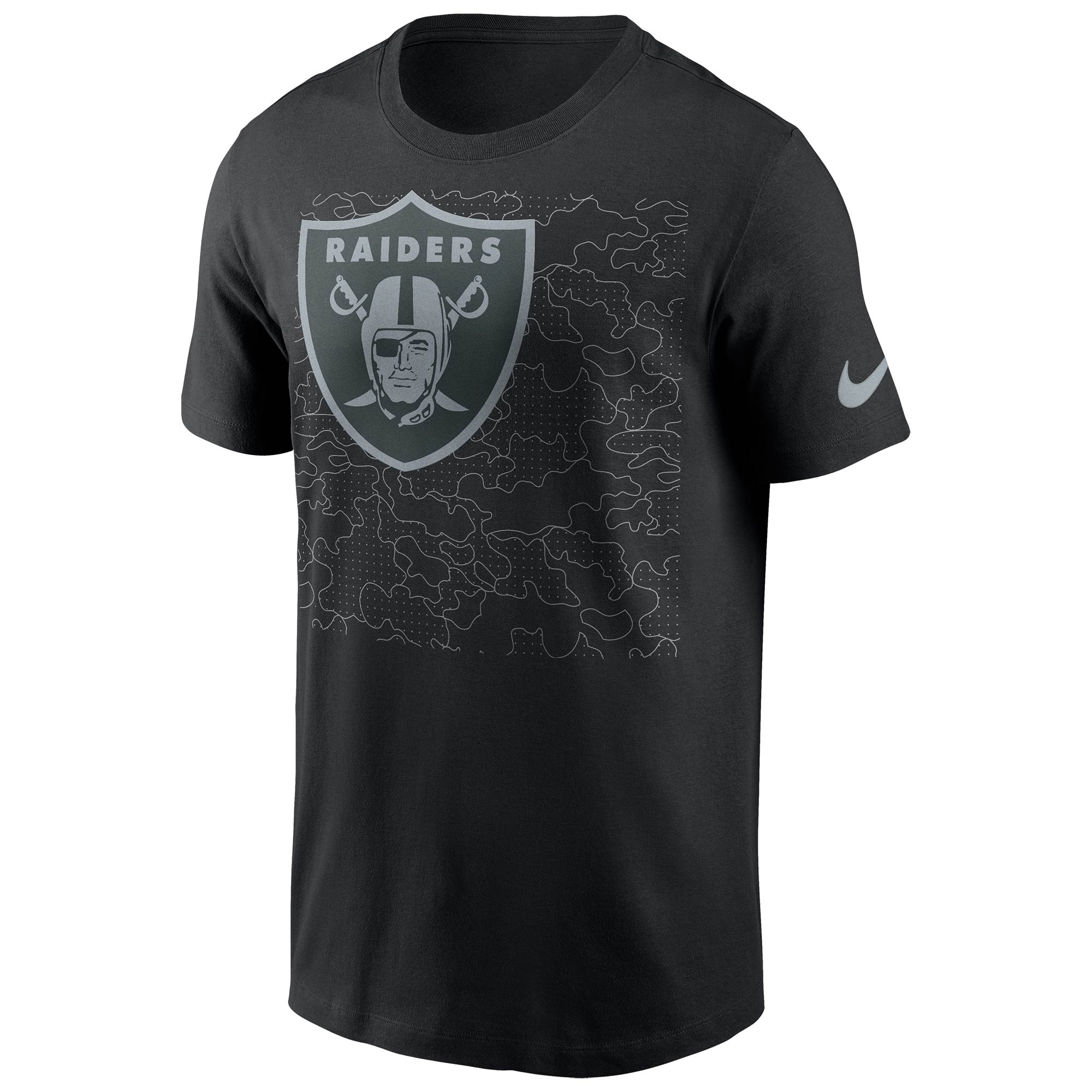Las Vegas Raiders Reflective RFLCTV Nike Essential NFL T-Shirt Schwarz