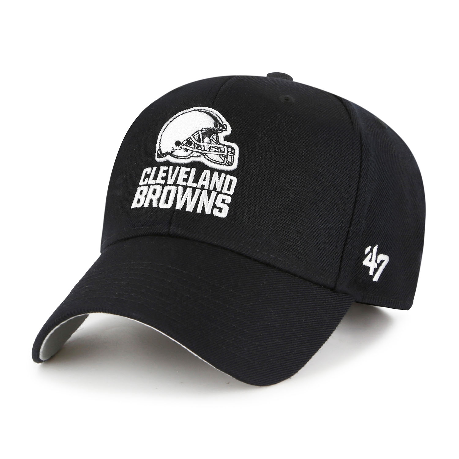 Cleveland Browns Black & White '47 MVP Adjustable NFL Cap Black