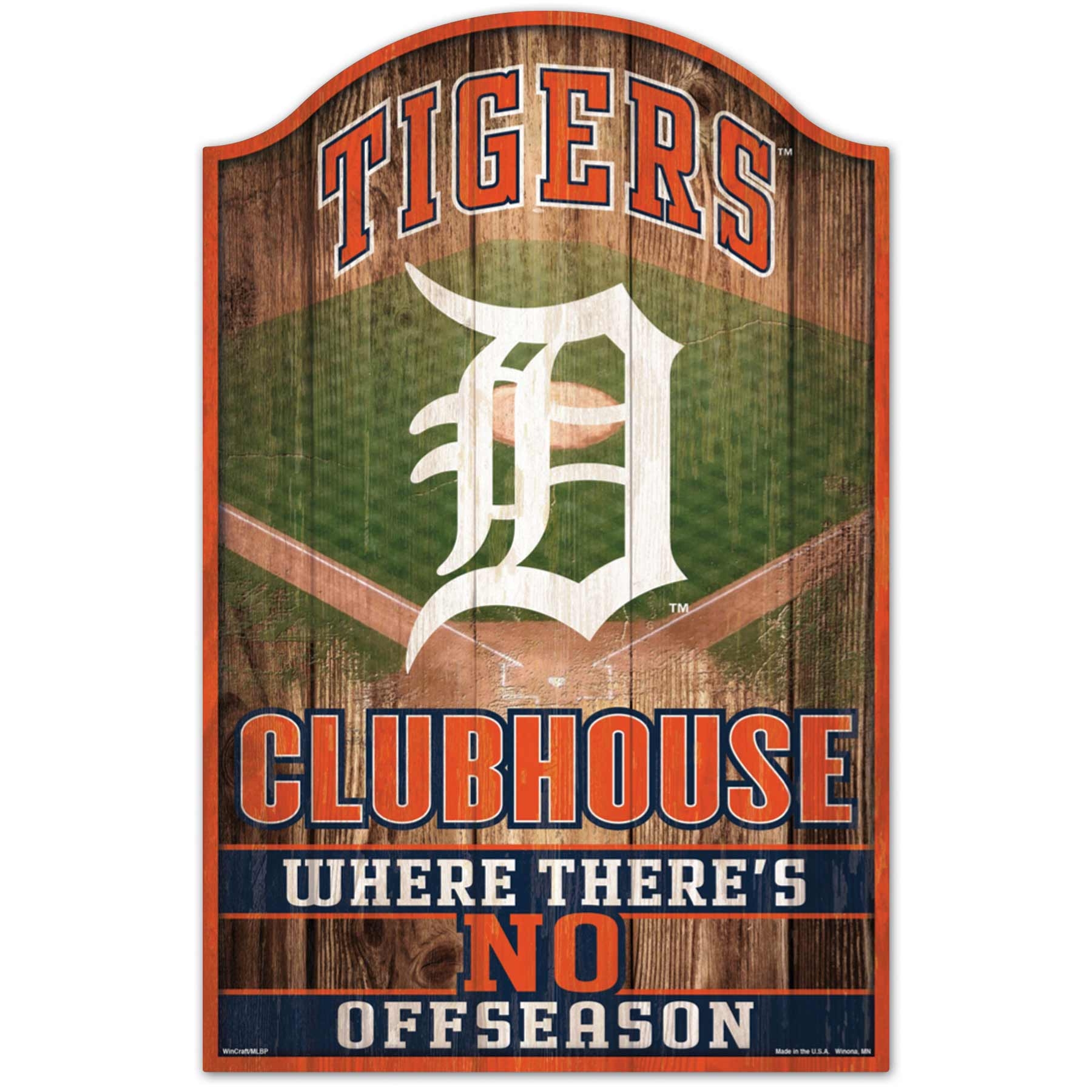 Detroit Tigers WinCraft MLB Clubhouse Holzschild
