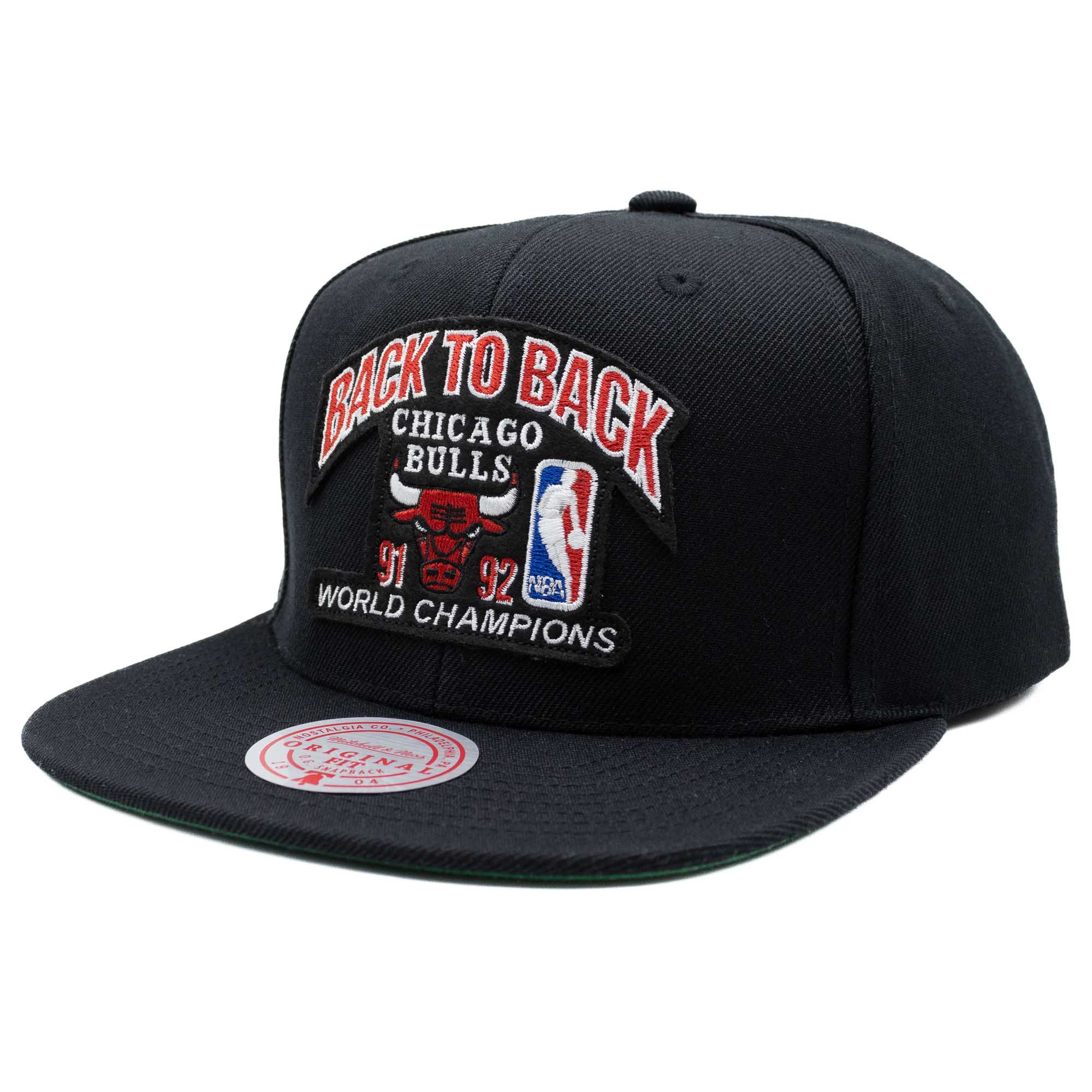 Chicago Bulls Back To Back Champions Mitchell & Ness Snapback NBA Cap