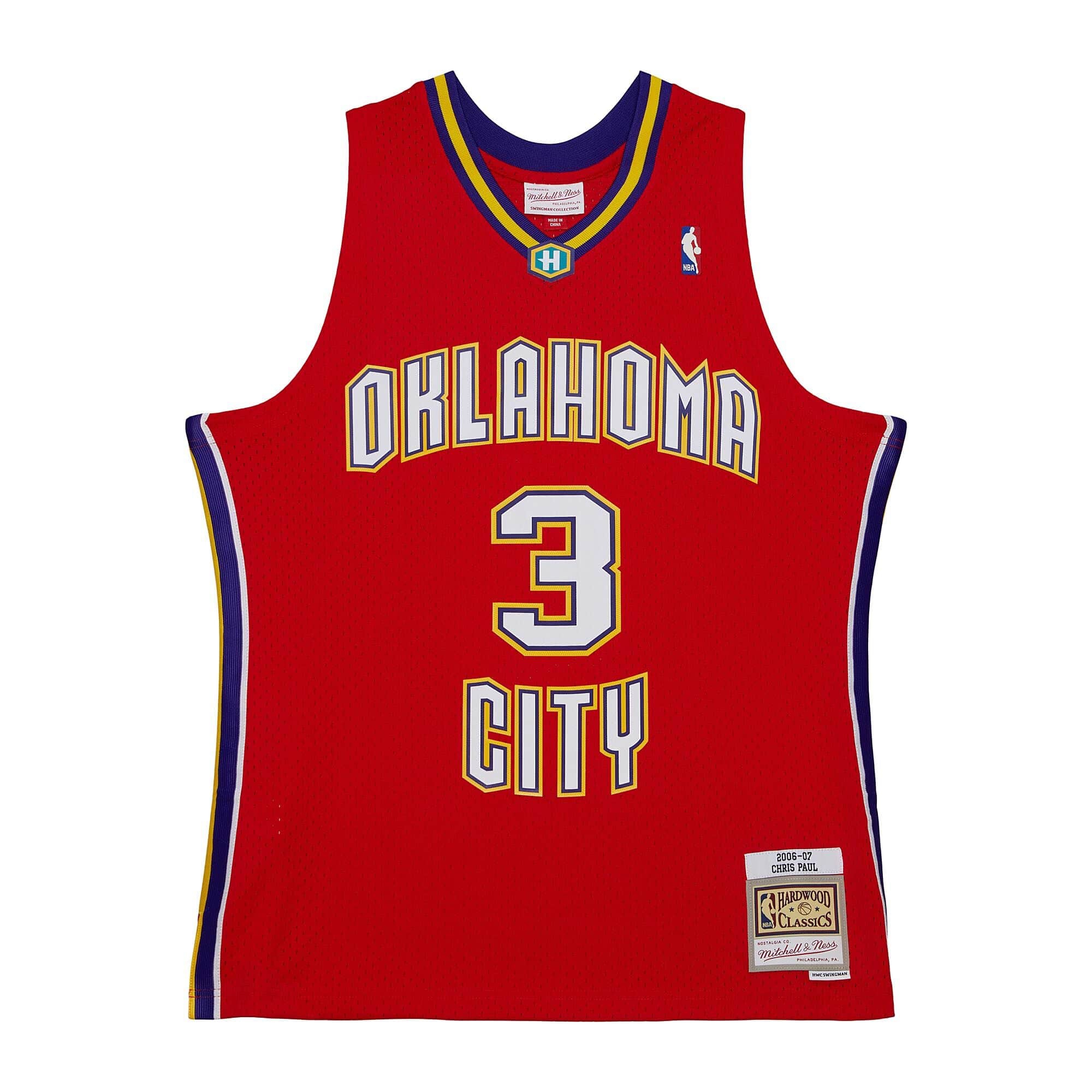 Chris Paul #3 Oklahoma City Hornets 2006-07 Mitchell & Ness Swingman NBA Trikot Rot