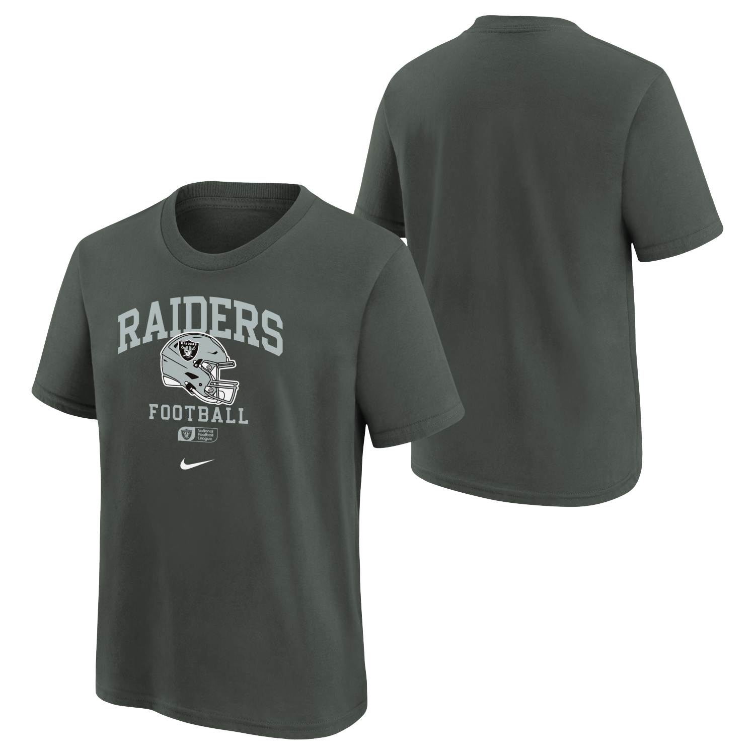 Las Vegas Raiders Helmet Nike Essential NFL T-Shirt Anthracite (YOUTH)
