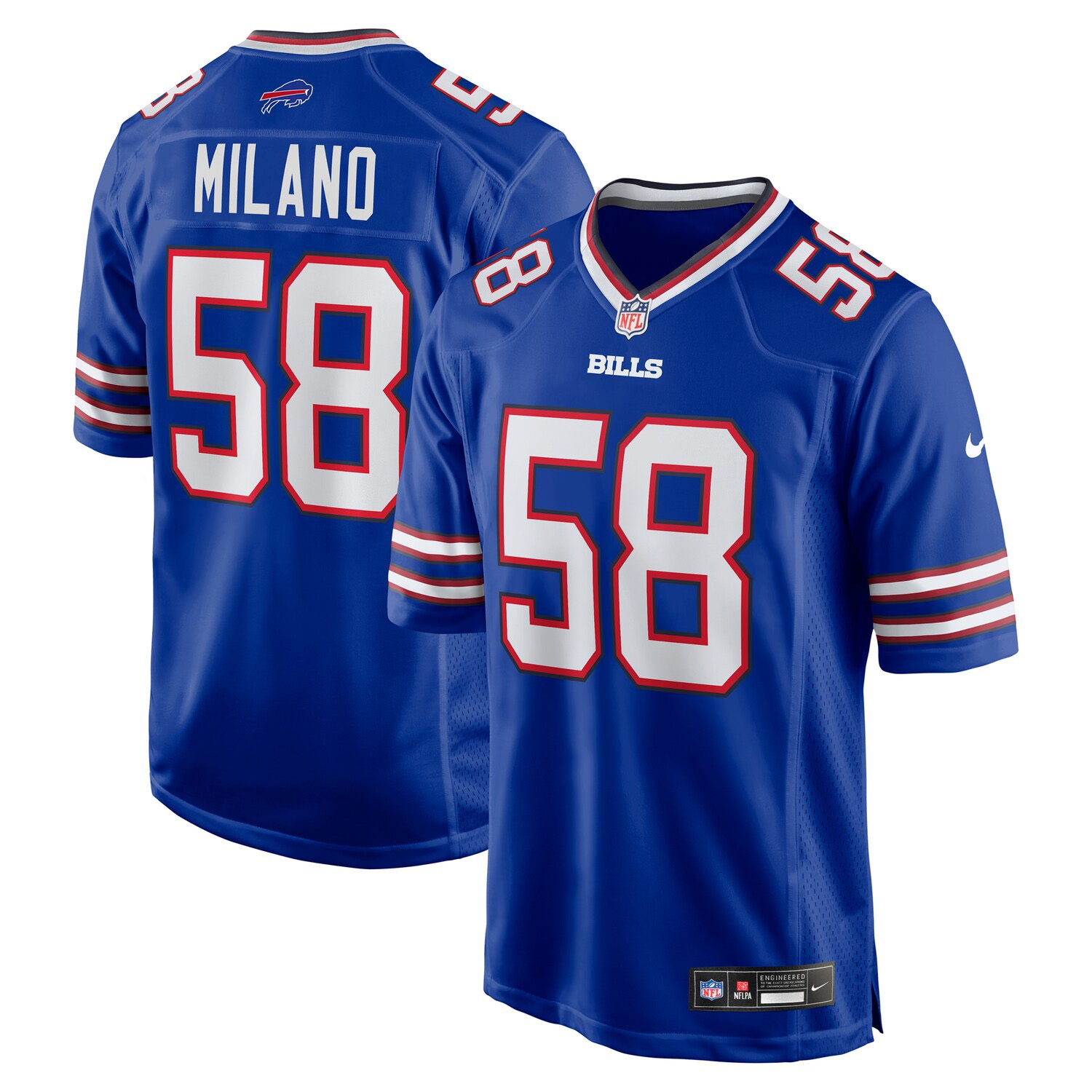 Matt Milano #58 Buffalo Bills Nike Game NFL Trikot Blau