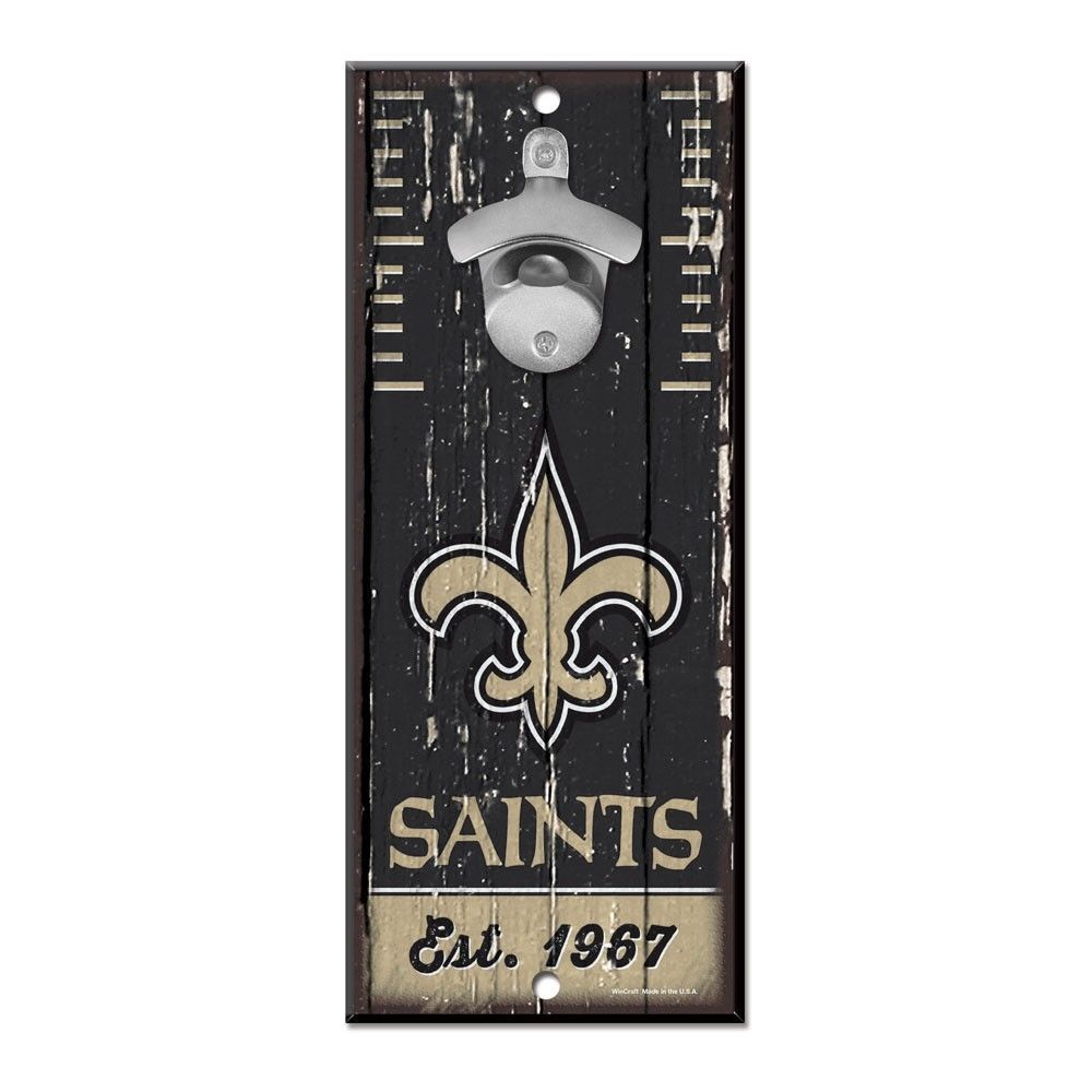 New Orleans Saints NFL Schild mit Flaschenöffner