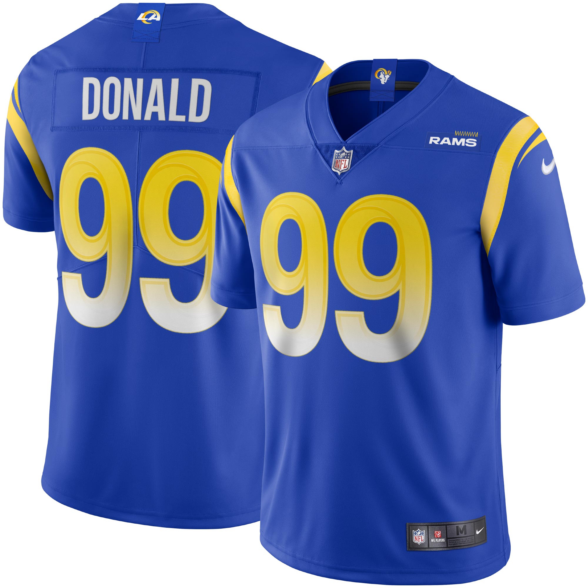 Aaron Donald #99 Los Angeles Rams Nike Vapor Limited NFL Trikot Blau