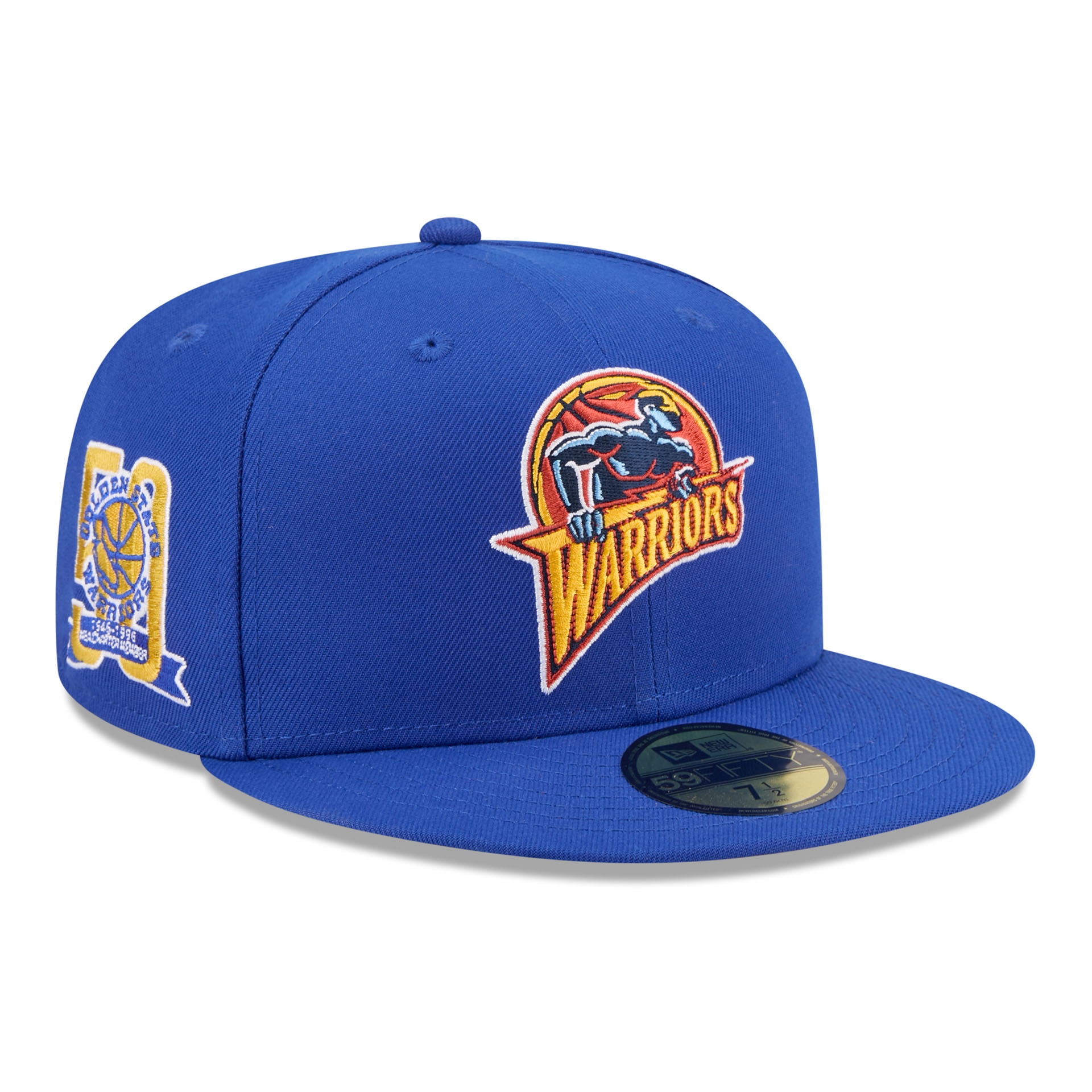 Golden State Warriors 1946-1996 Hardwood Classics 59FIFTY Fitted Cap Blau