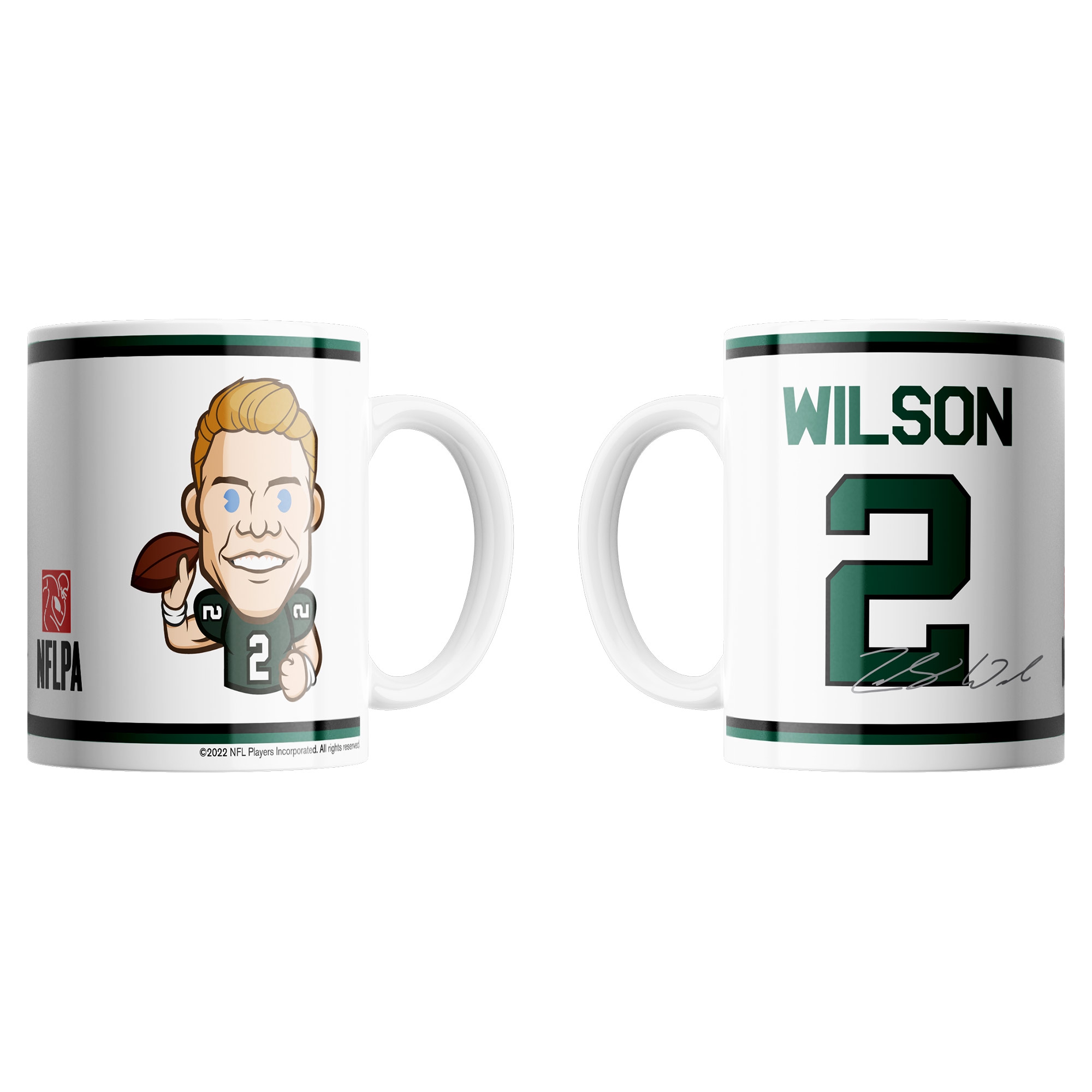 Zach Wilson #2 Emoji NFLPA Jumbo Mug (440 ml)