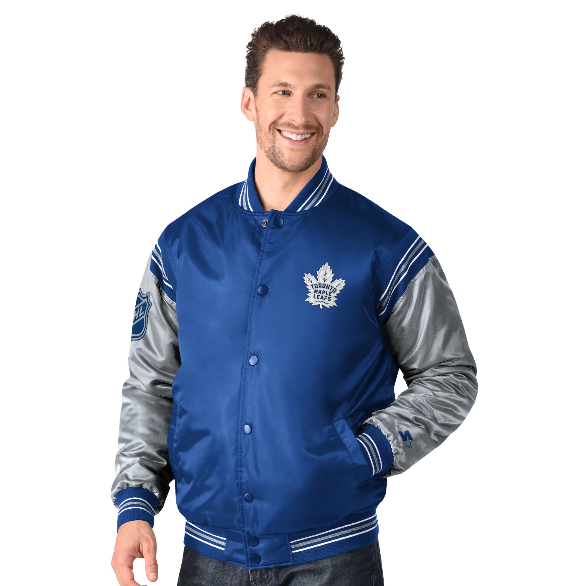 Toronto Maple Leafs Enforcer NHL Varsity Satin Jacke