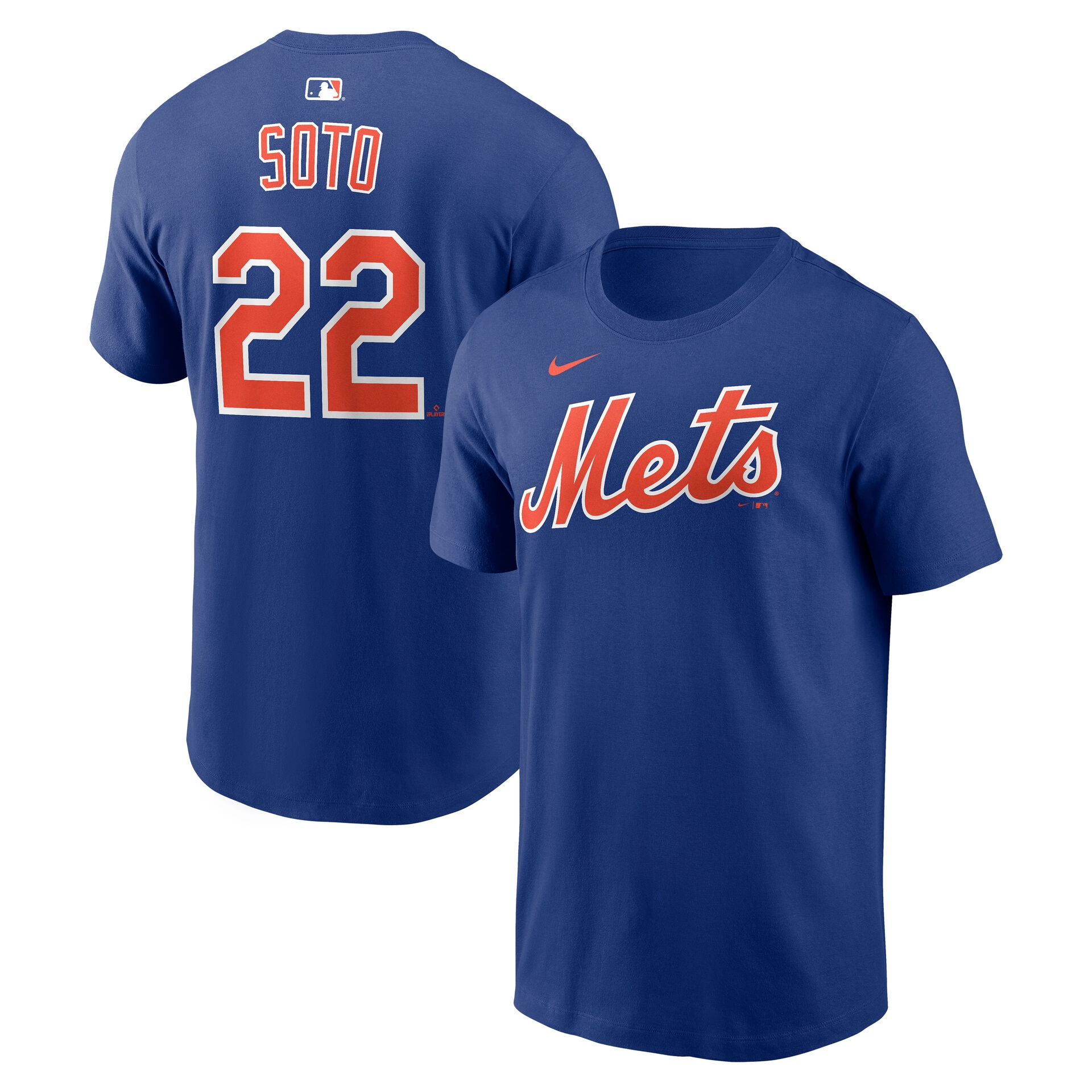Juan Soto #22 New York Mets Player MLB T-Shirt Blue