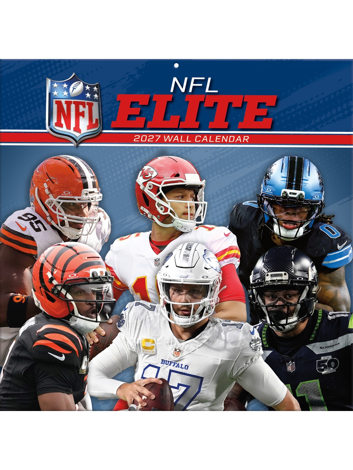 2027 NFL Elite Players Wall Calendar