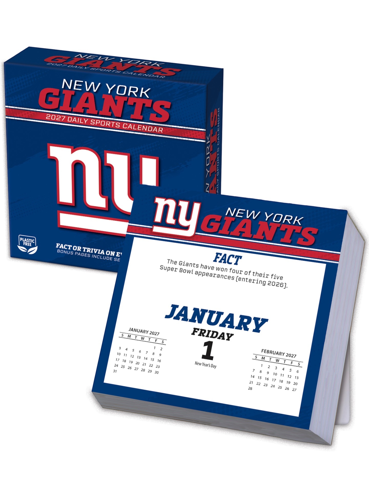 New York Giants 2027 NFL Desk Calendar