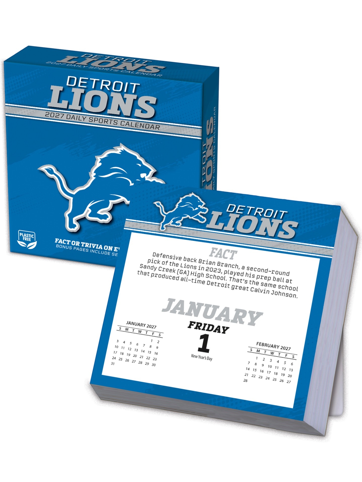 Detroit Lions 2027 NFL Desk Calendar