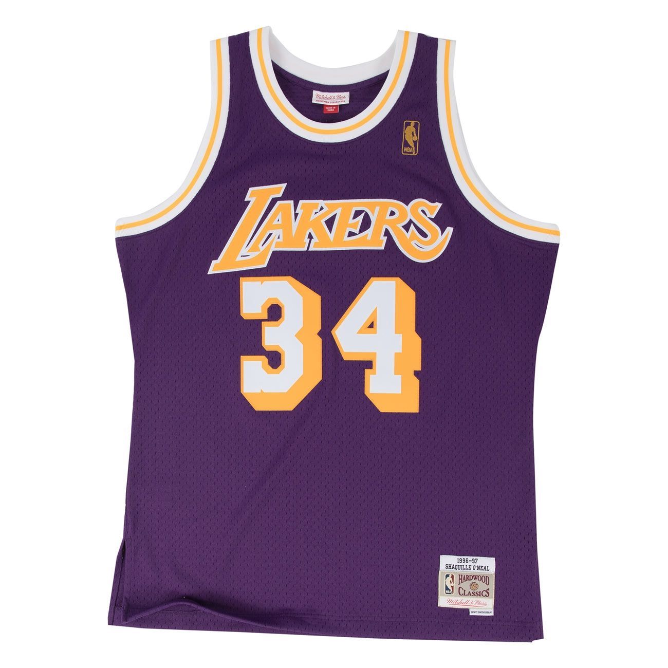 Shaq O'Neal #34 Los Angeles Lakers 1996-97 Swingman NBA Trikot Lila