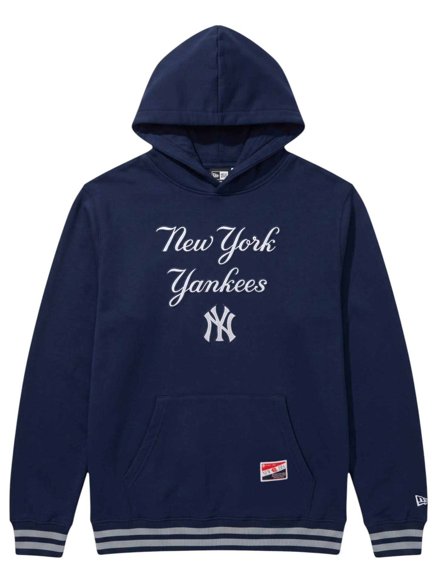 New York Yankees Felt Logo Throwback MLB Hoodie Navy
