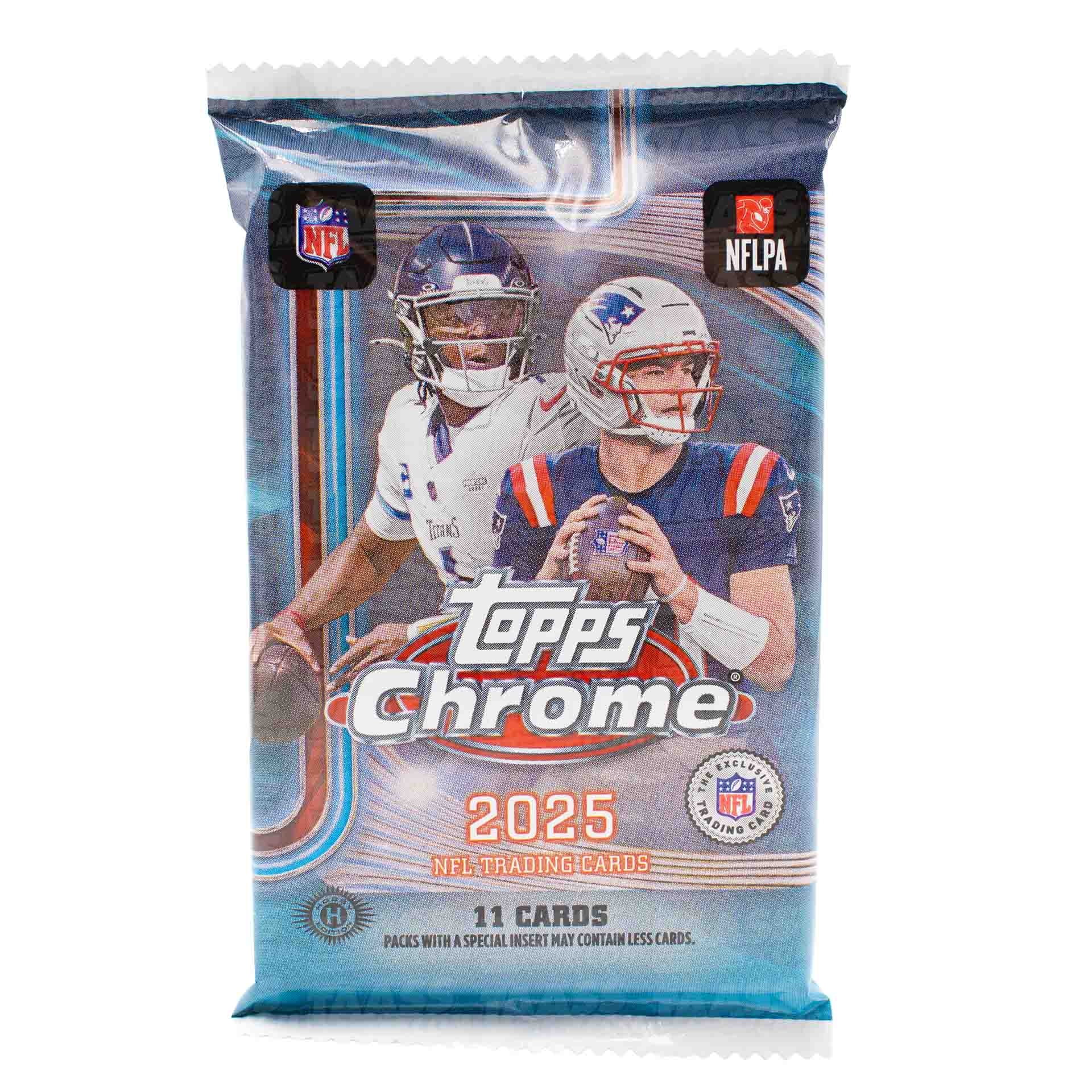 2025 Topps Chrome Football NFL Hobby Jumbo Pack