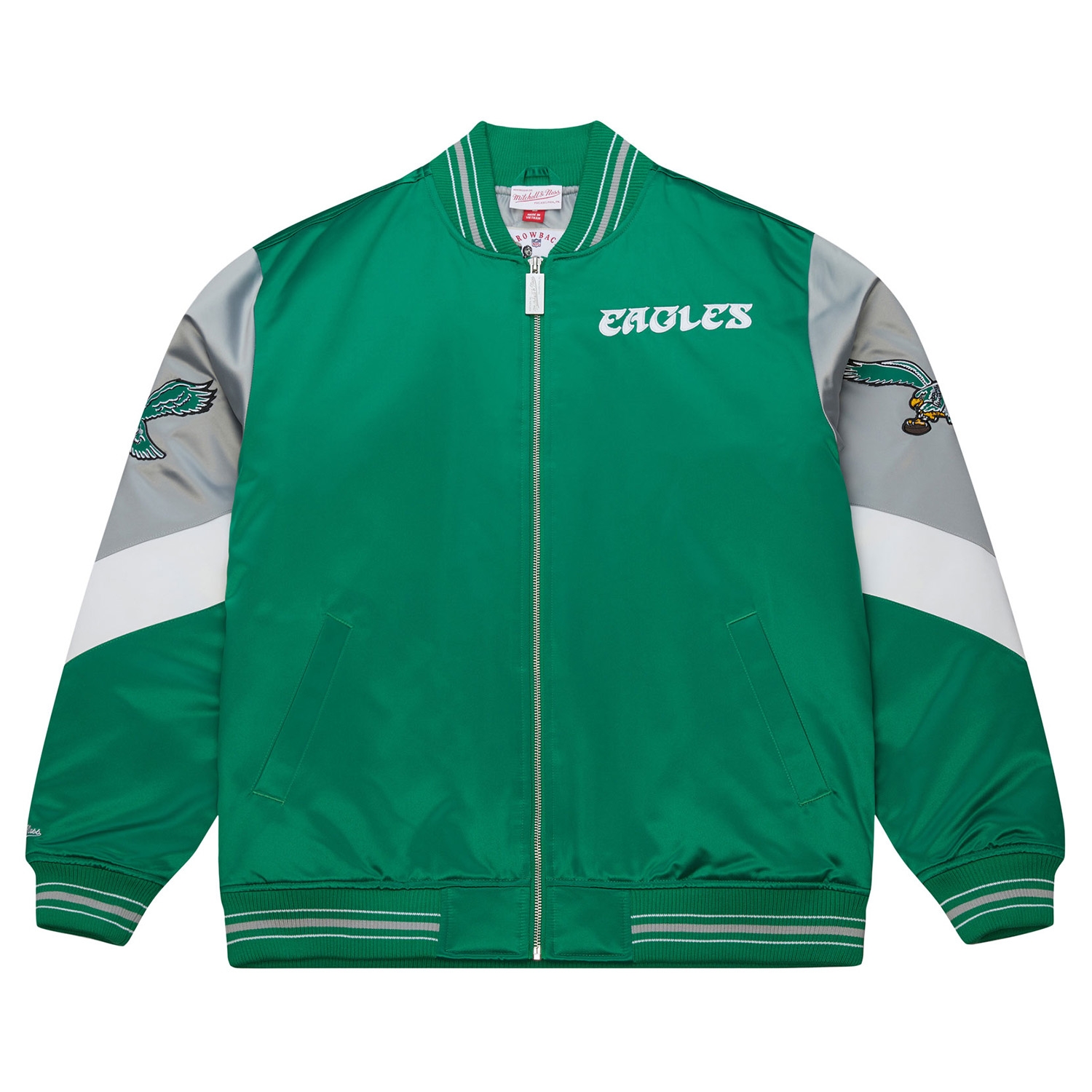 Philadelphia Eagles Throw it Back Heavyweight Satin NFL Jacke Grün
