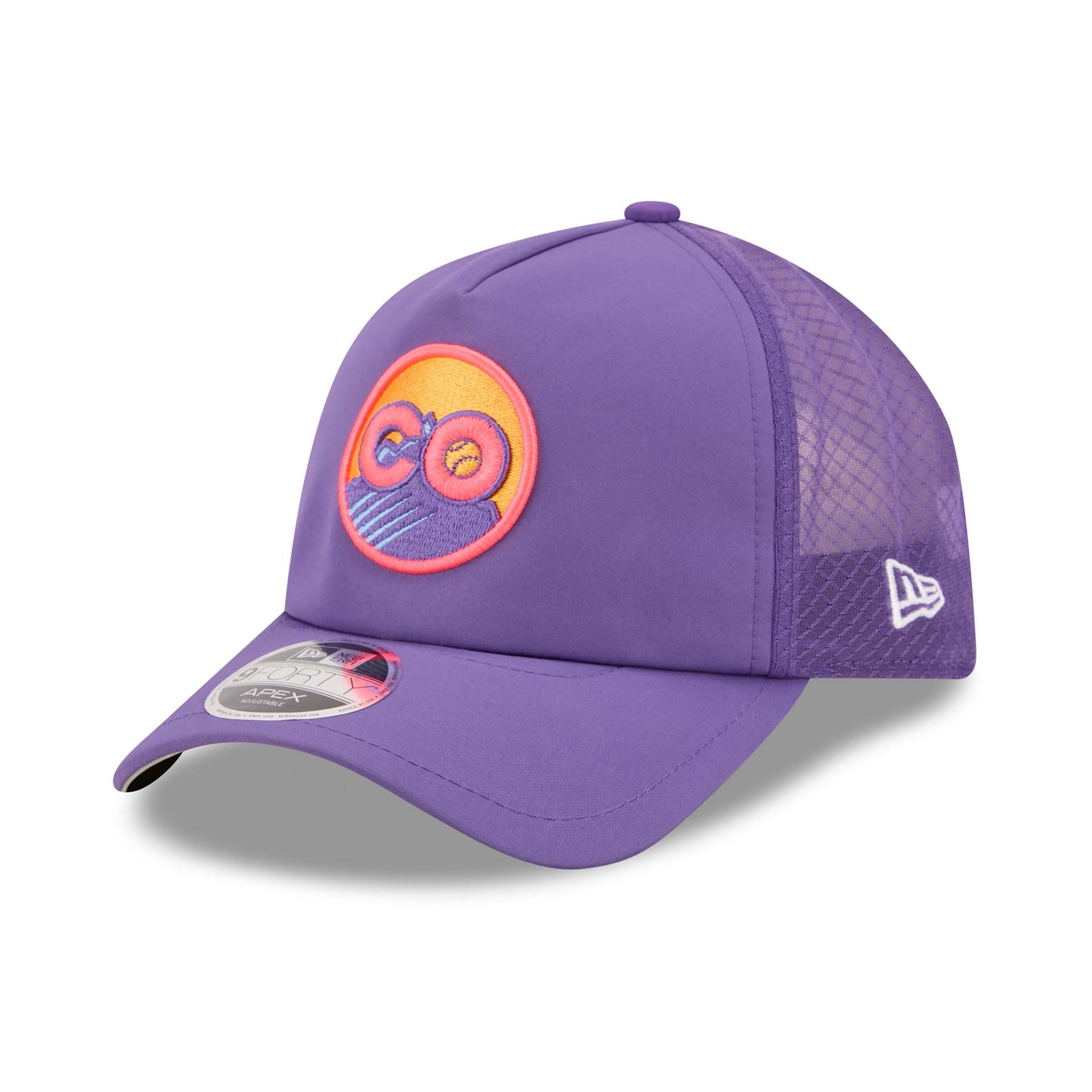 Colorado Rockies 2026 MLB City Connect 9FORTY APEX Trucker Cap Lila