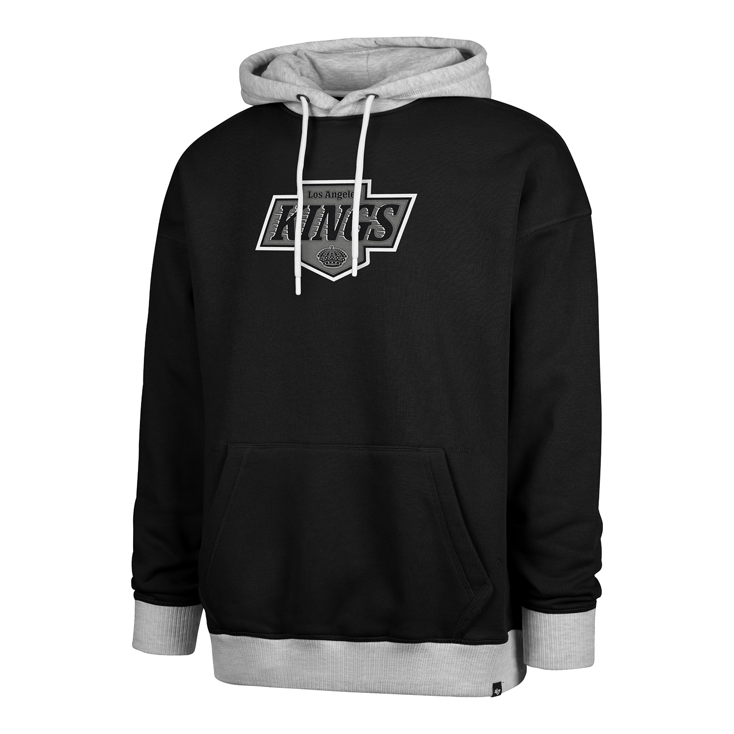 Los Angeles Kings Patch '47 Drop Shoulder NHL Hoodie Schwarz