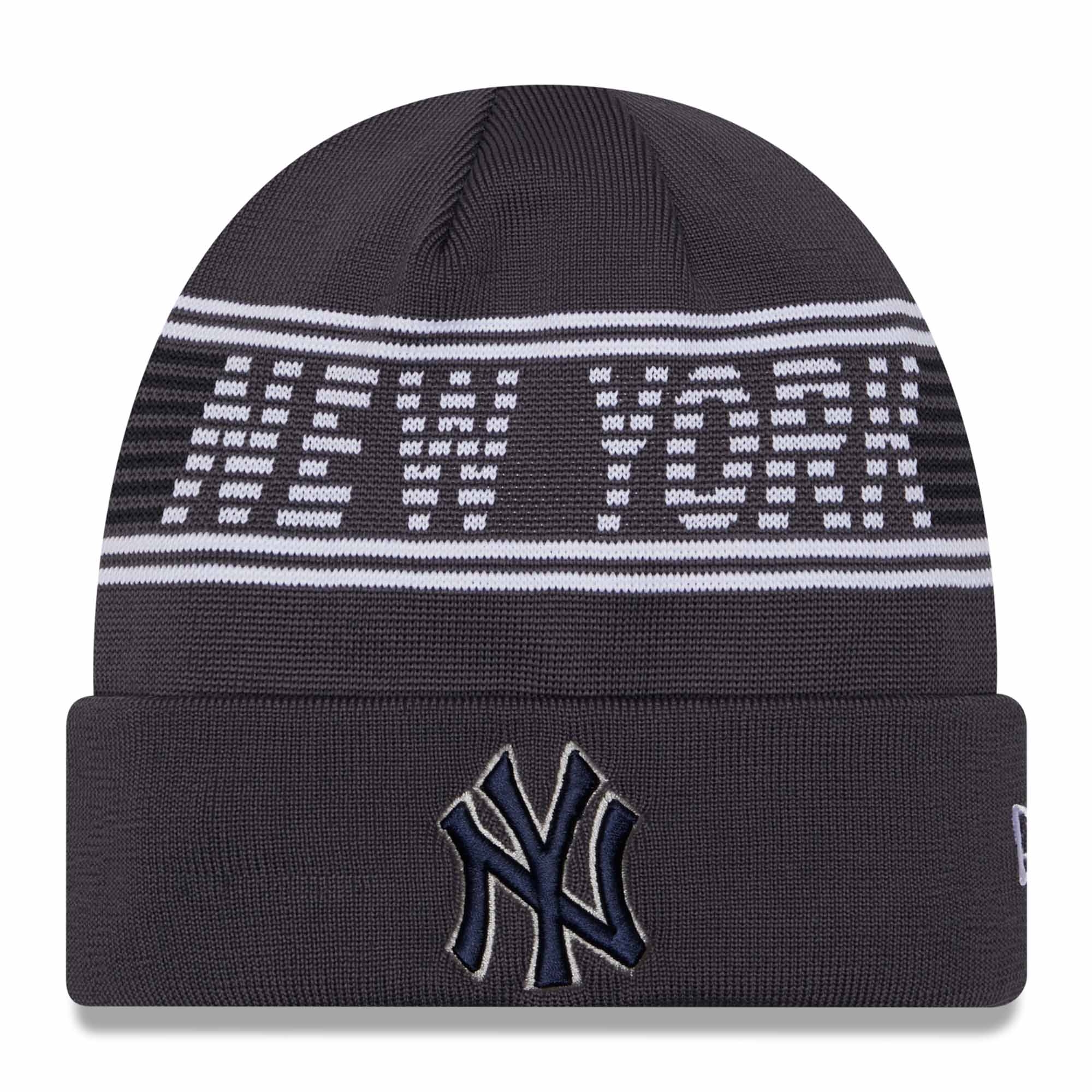 New York Yankees Gray Colorway 2024 MLB Clubhouse New Era Beanie Wintermütze