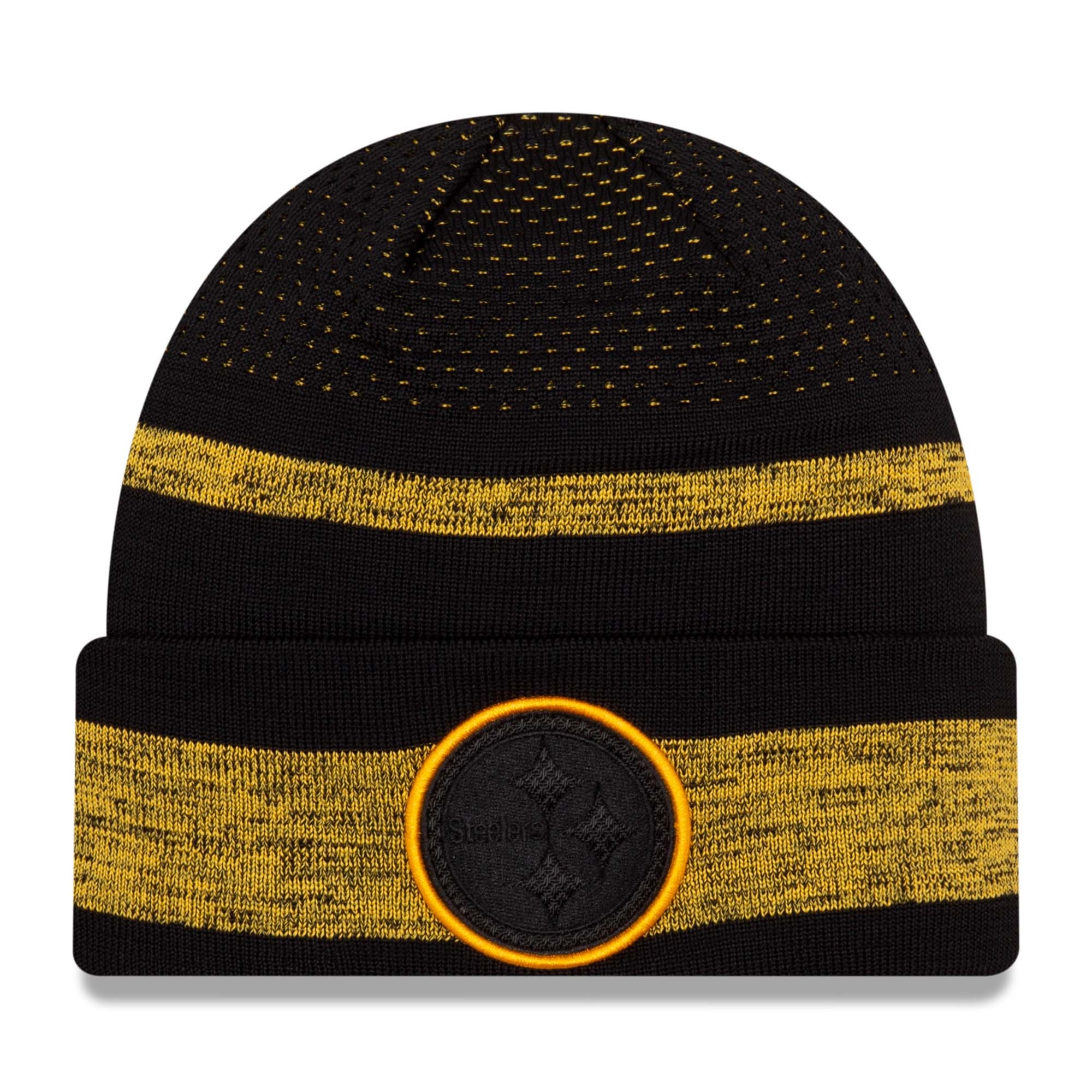 Pittsburgh Steelers 2021 NFL Sideline New Era Tech Knit Beanie
