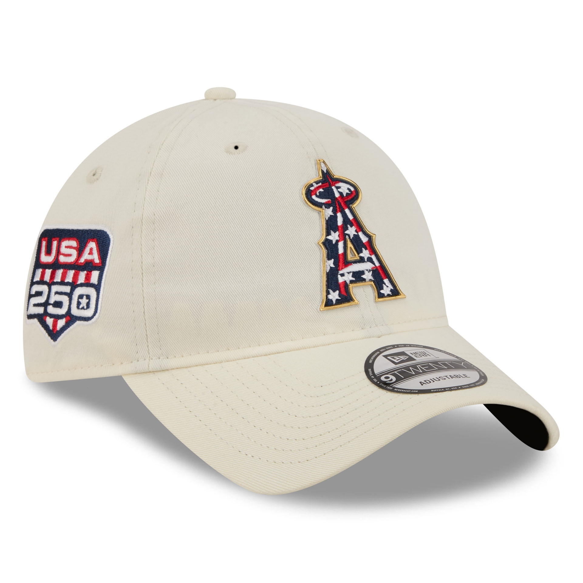 Los Angeles Angels 4th of July USA 250 9TWENTY Adjustable Cap Cream