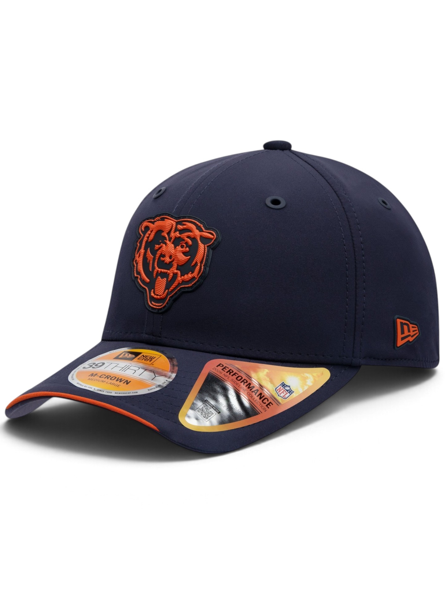 Chicago Bears 2026 NFL Sideline 39THIRTY M-Crown Flex Cap Navy
