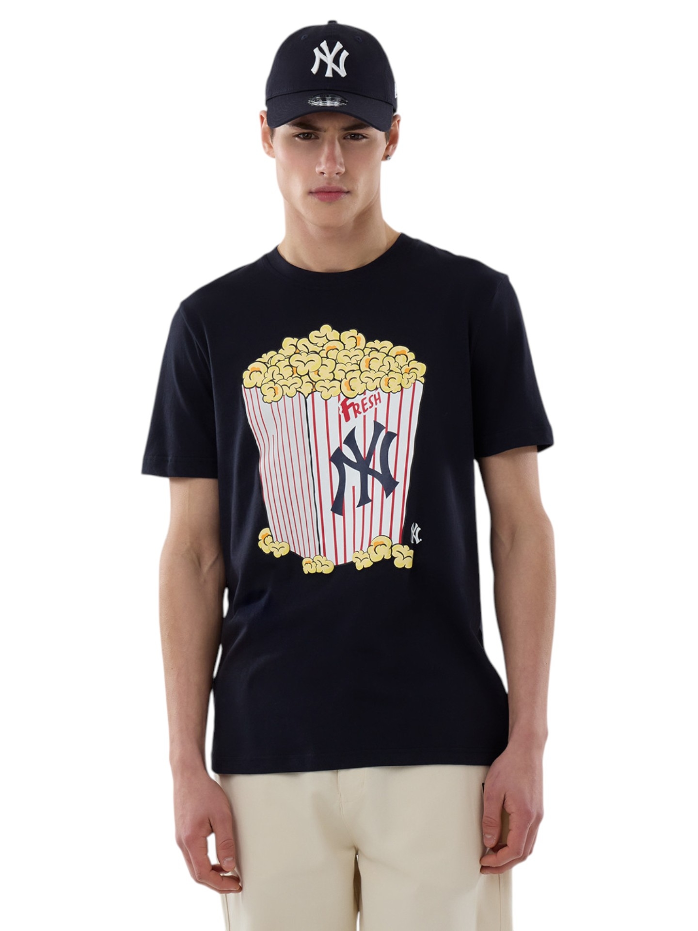 New York Yankees Popcorn Oversized MLB T-Shirt Navy