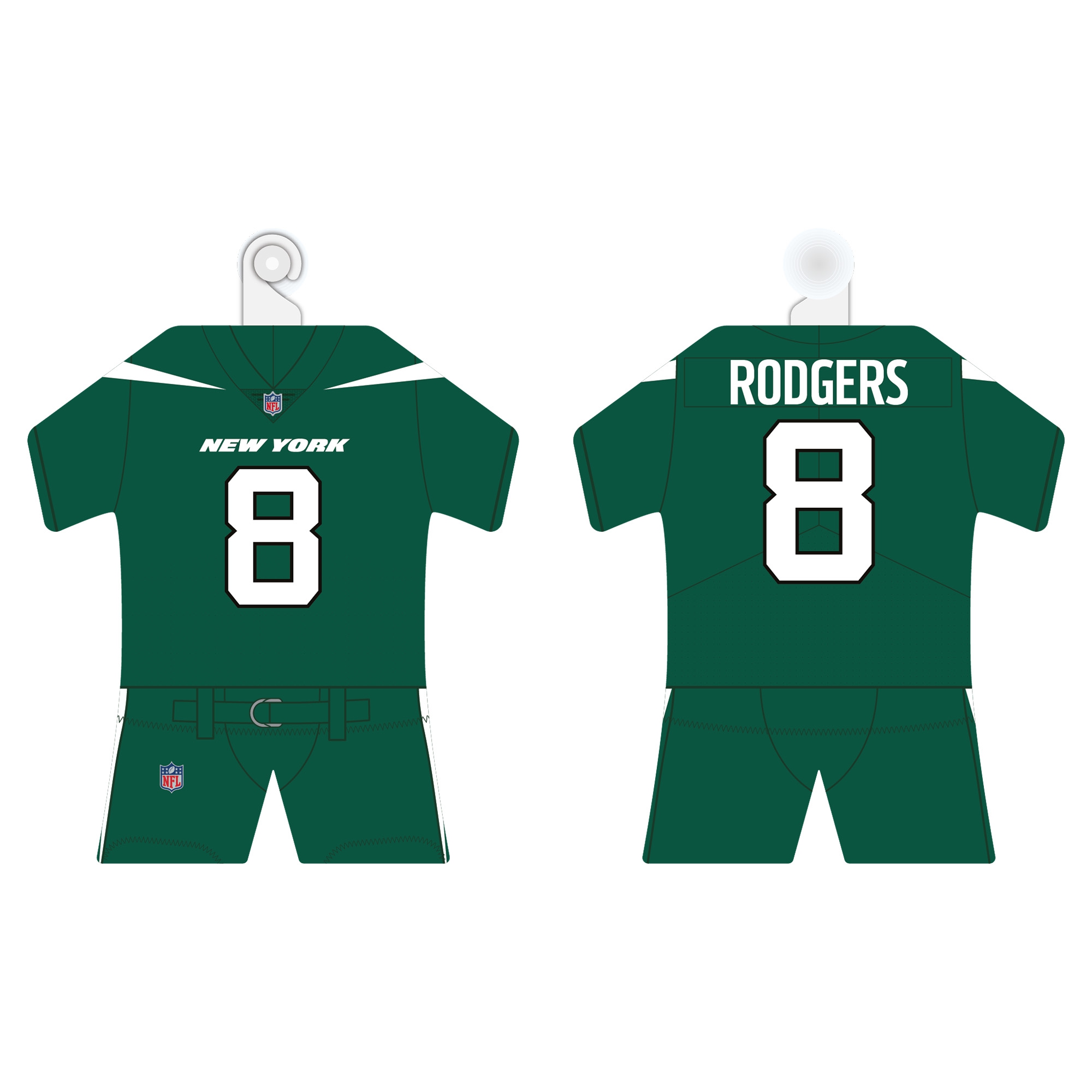 Aaron Rodgers New York Jets NFL Mini Auto Jersey Kit