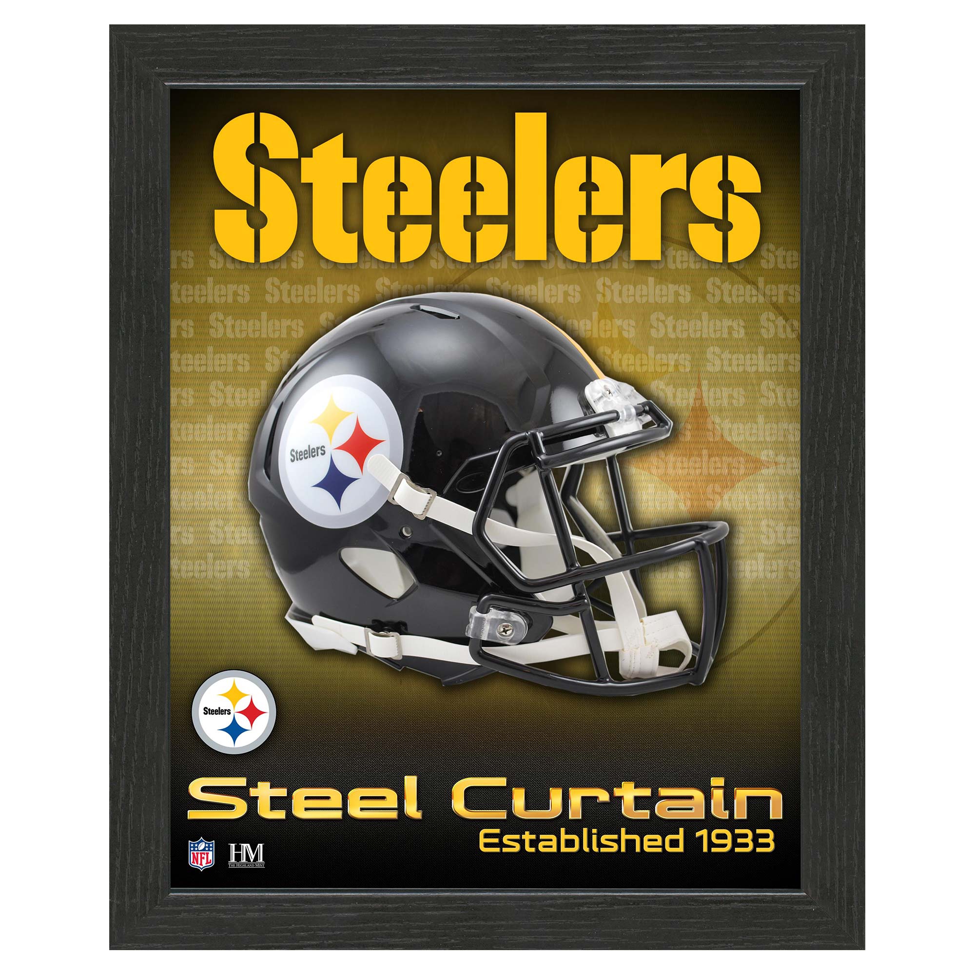 Pittsburgh Steelers NFL Team Helmet Gerahmtes Bild