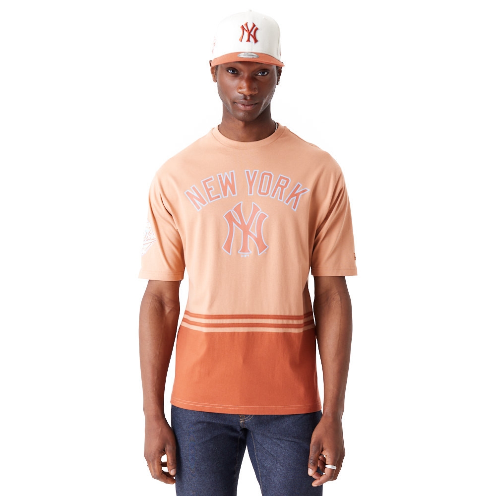 New York Yankees 1996 World Series New Era Oversized MLB T-Shirt Braun