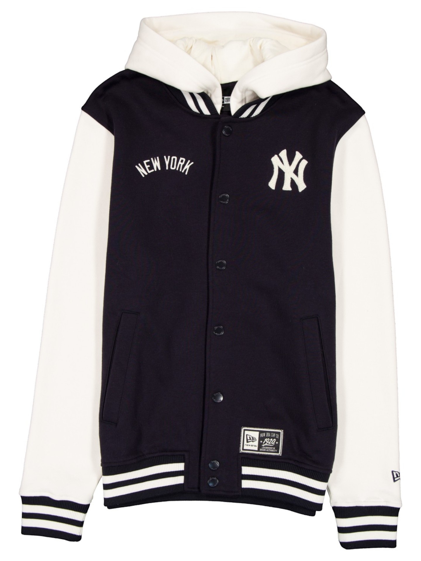 New York Yankees Letterman Hooded MLB Jacke Navy