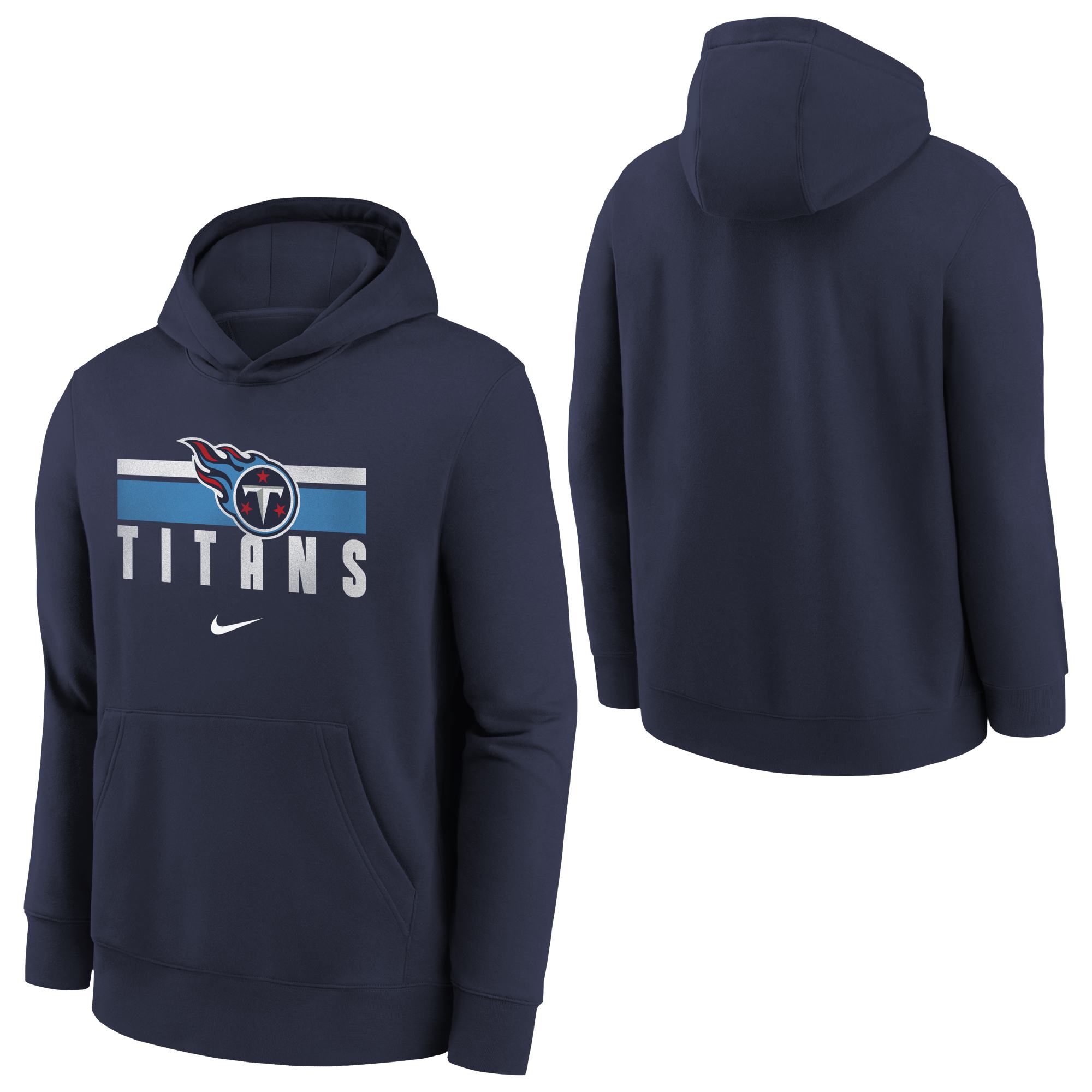 Tennessee Titans NFL Team Stripes Nike Club Hoodie (YOUTH)