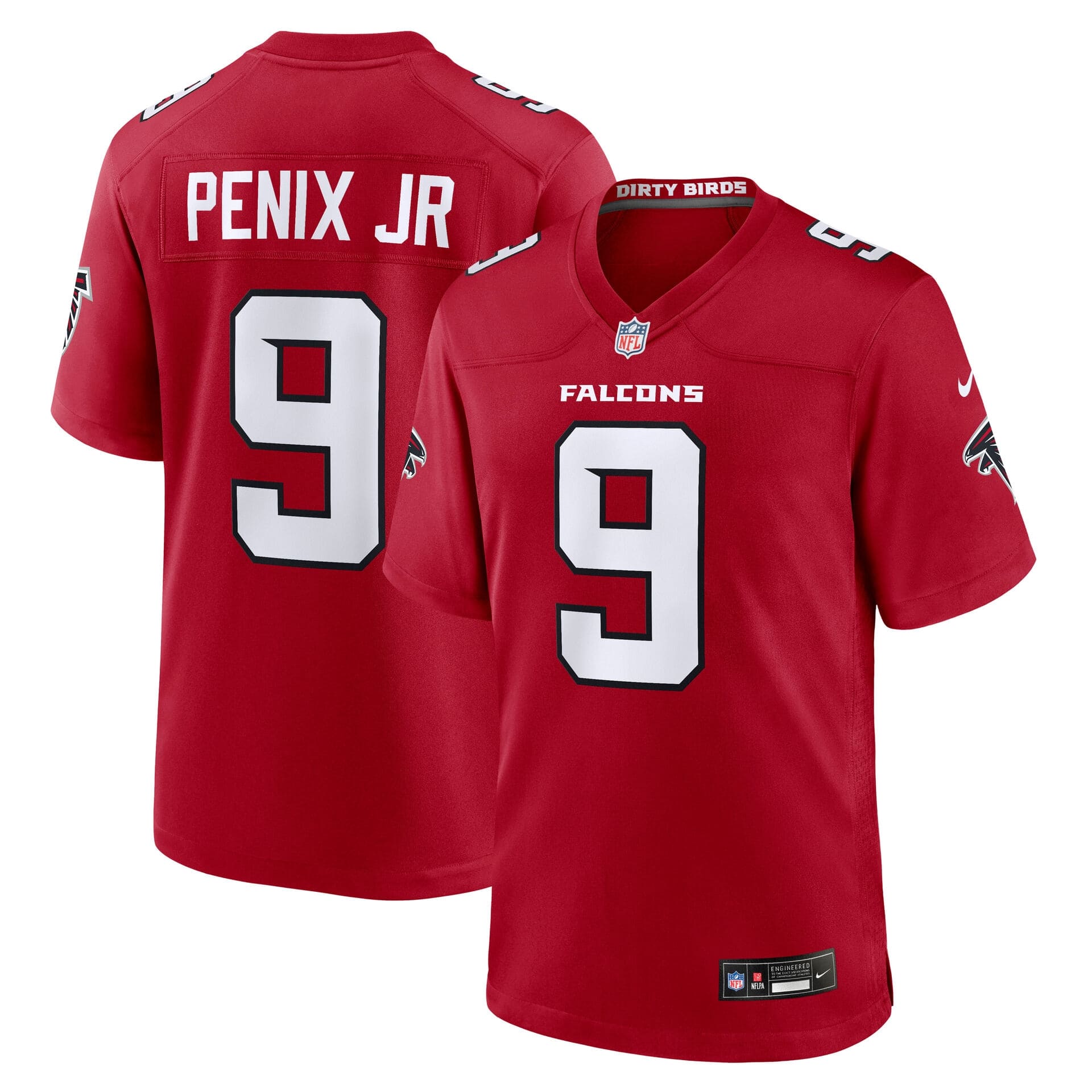 Michael Penix Jr. #9 Atlanta Falcons 2026 Game NFL Trikot Rot