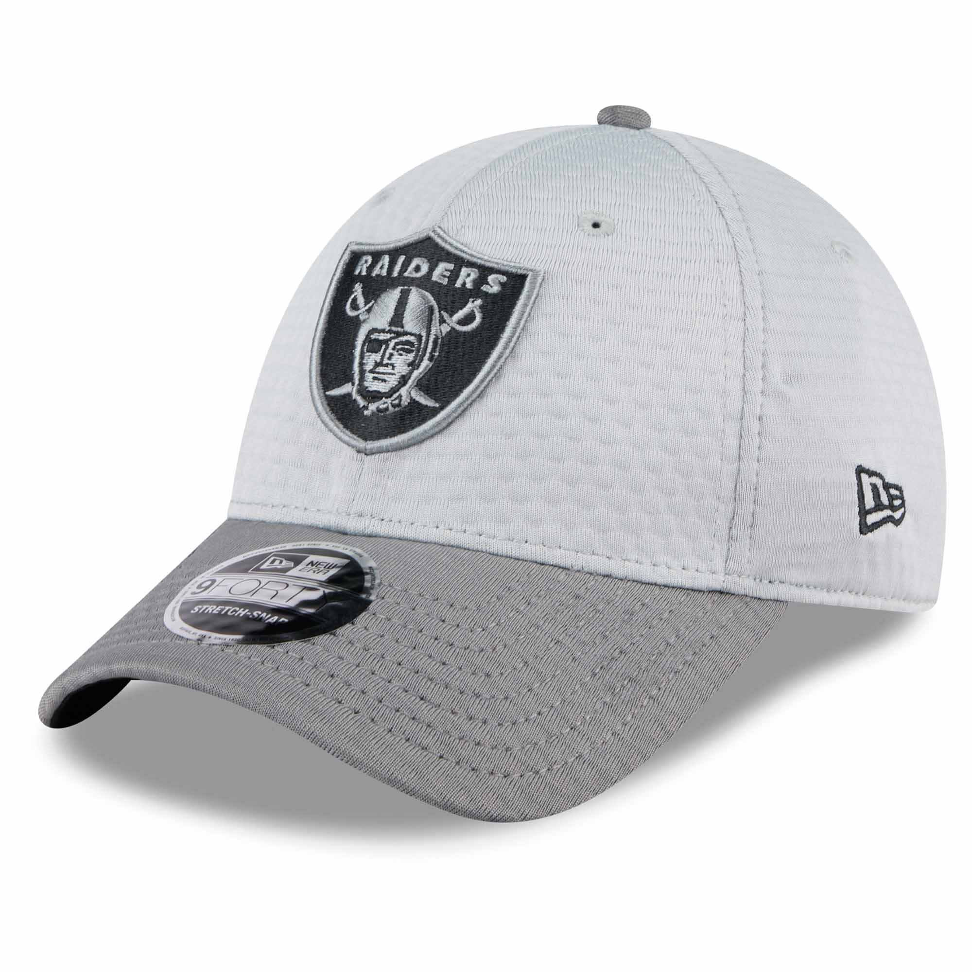 Las Vegas Raiders 2024 NFL Training Camp New Era Stretch-Snap 9FORTY Cap Grau