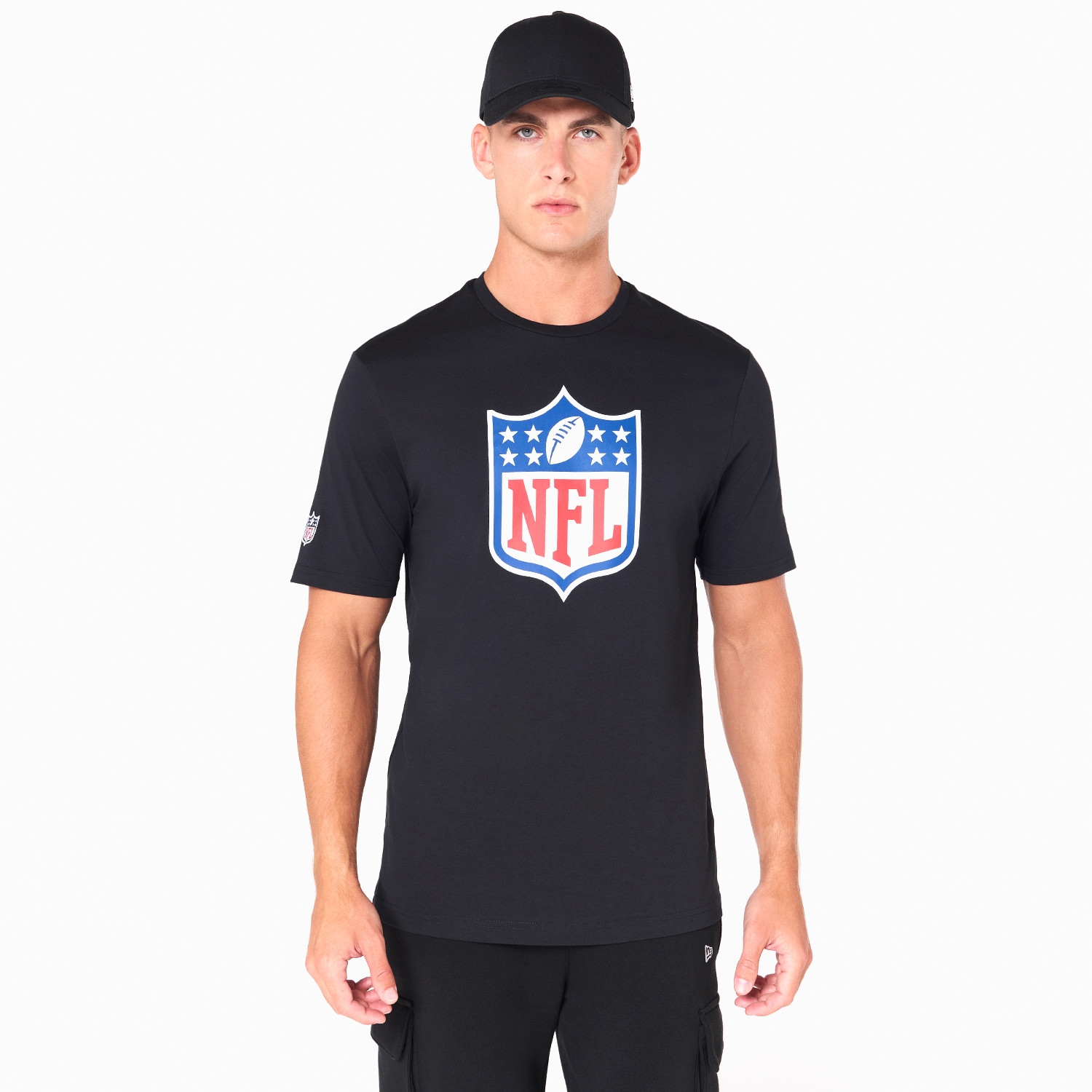 NFL Shield Team Logo New Era NFL T-Shirt Schwarz