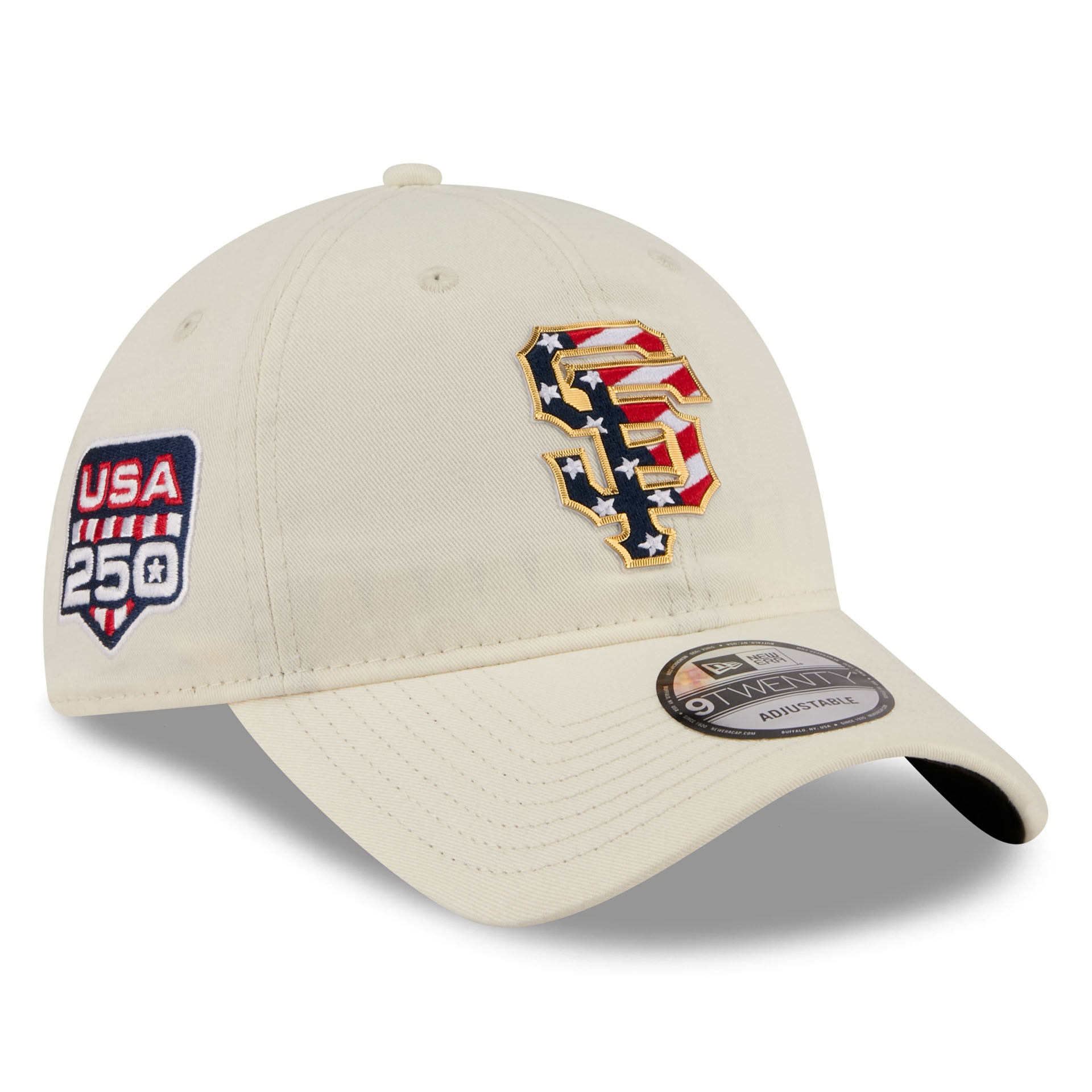 San Francisco Giants 4th of July USA 250 9TWENTY Adjustable Cap Cream
