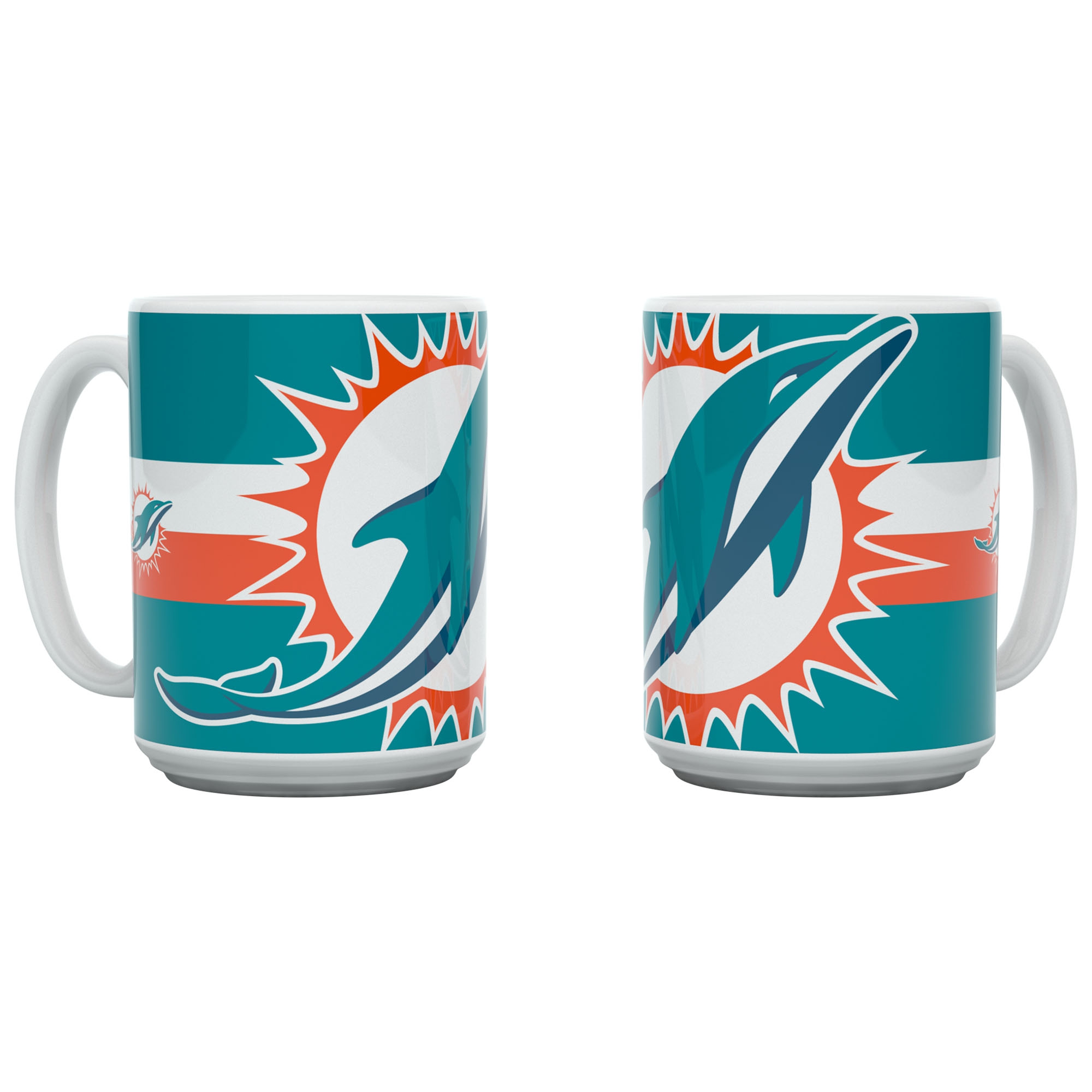 Miami Dolphins Triple Logo Jumbo NFL Mug (450 ml)