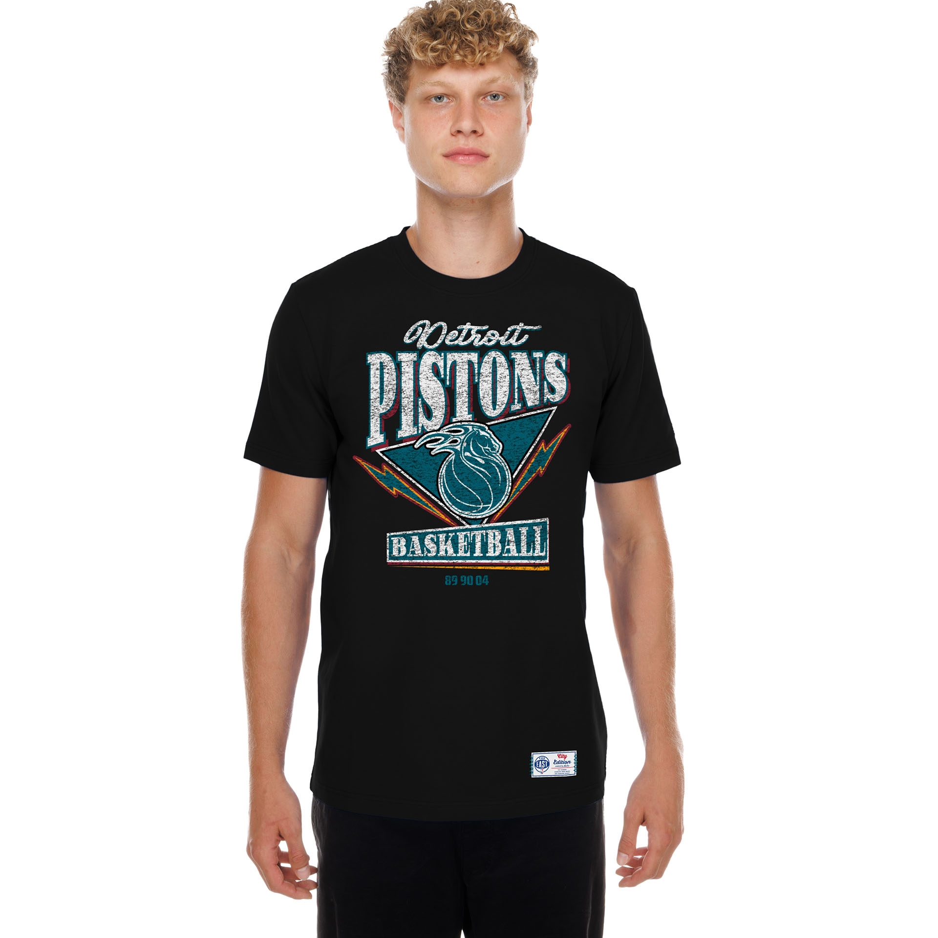 Detroit Pistons 2025-26 City Edition NBA T-Shirt Schwarz