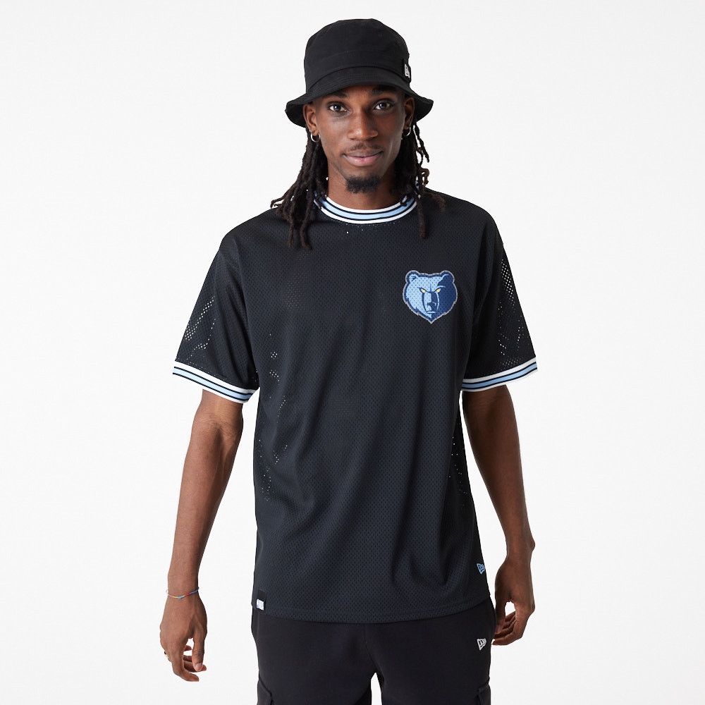 Memphis Grizzlies New Era Oversized NBA Mesh T-Shirt Schwarz