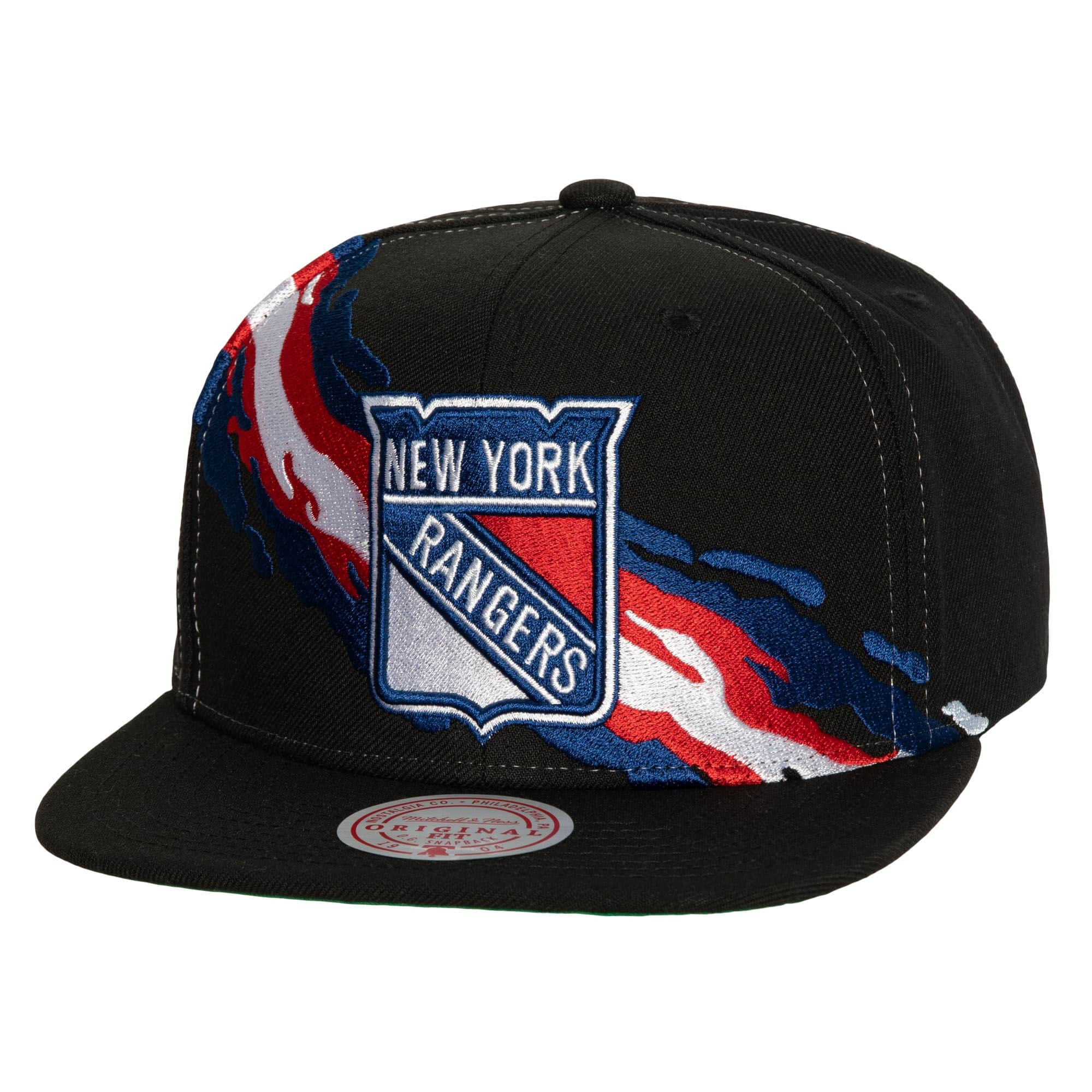 New York Rangers Paintbrush Mitchell & Ness Snapback NHL Cap Schwarz
