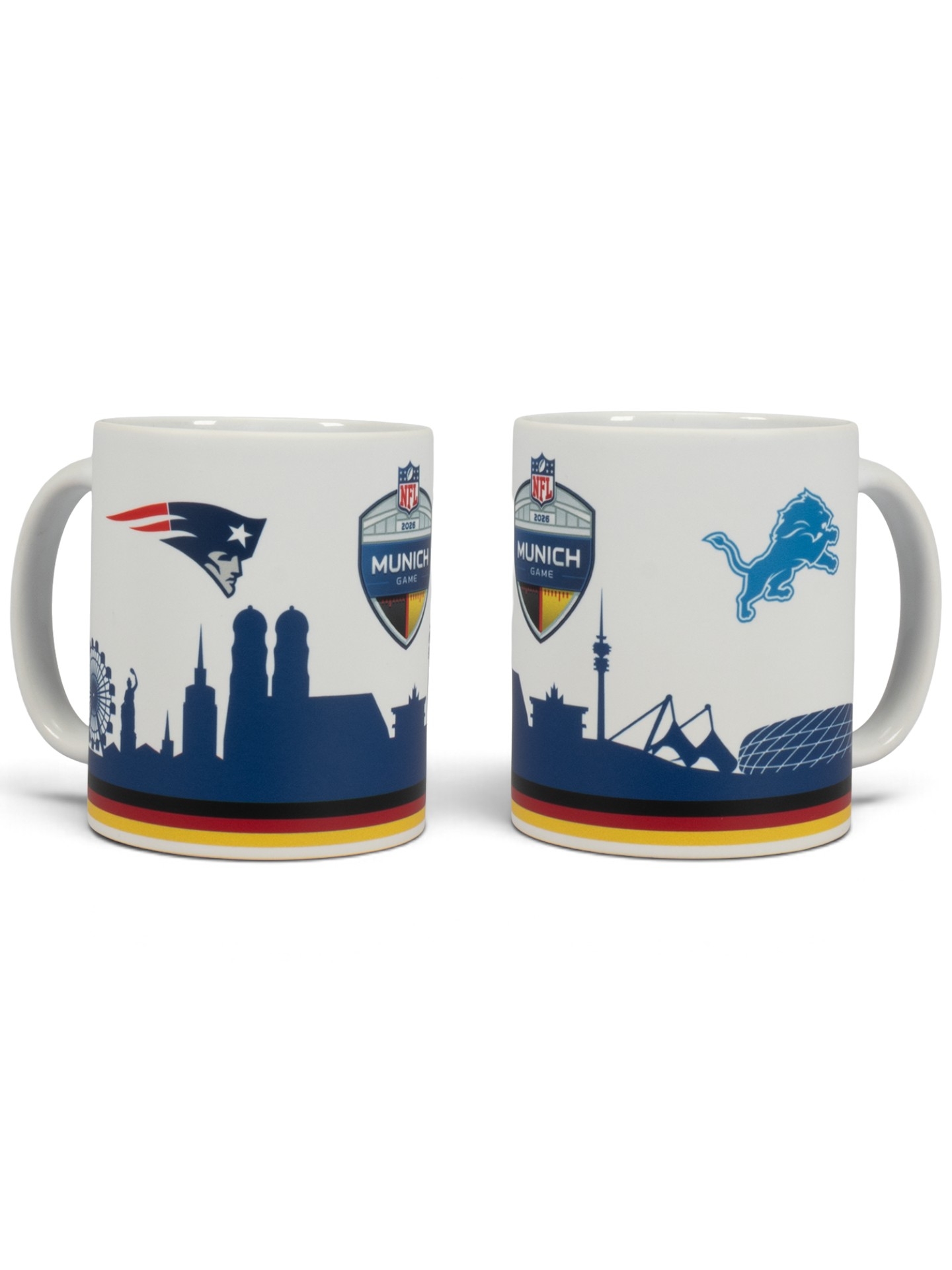 2026 NFL Munich Game Patriots vs. Lions Skyline Becher (330 ml)