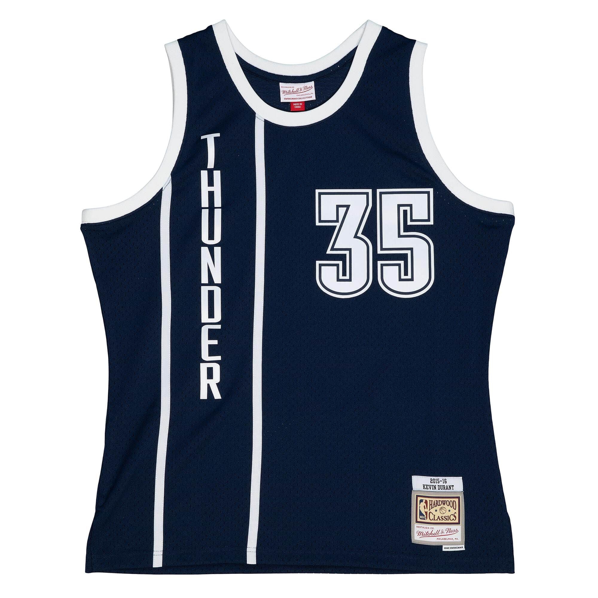 Kevin Durant #35 Oklahoma City Thunder 2015-16 Mitchell & Ness Swingman NBA Trikot Navy
