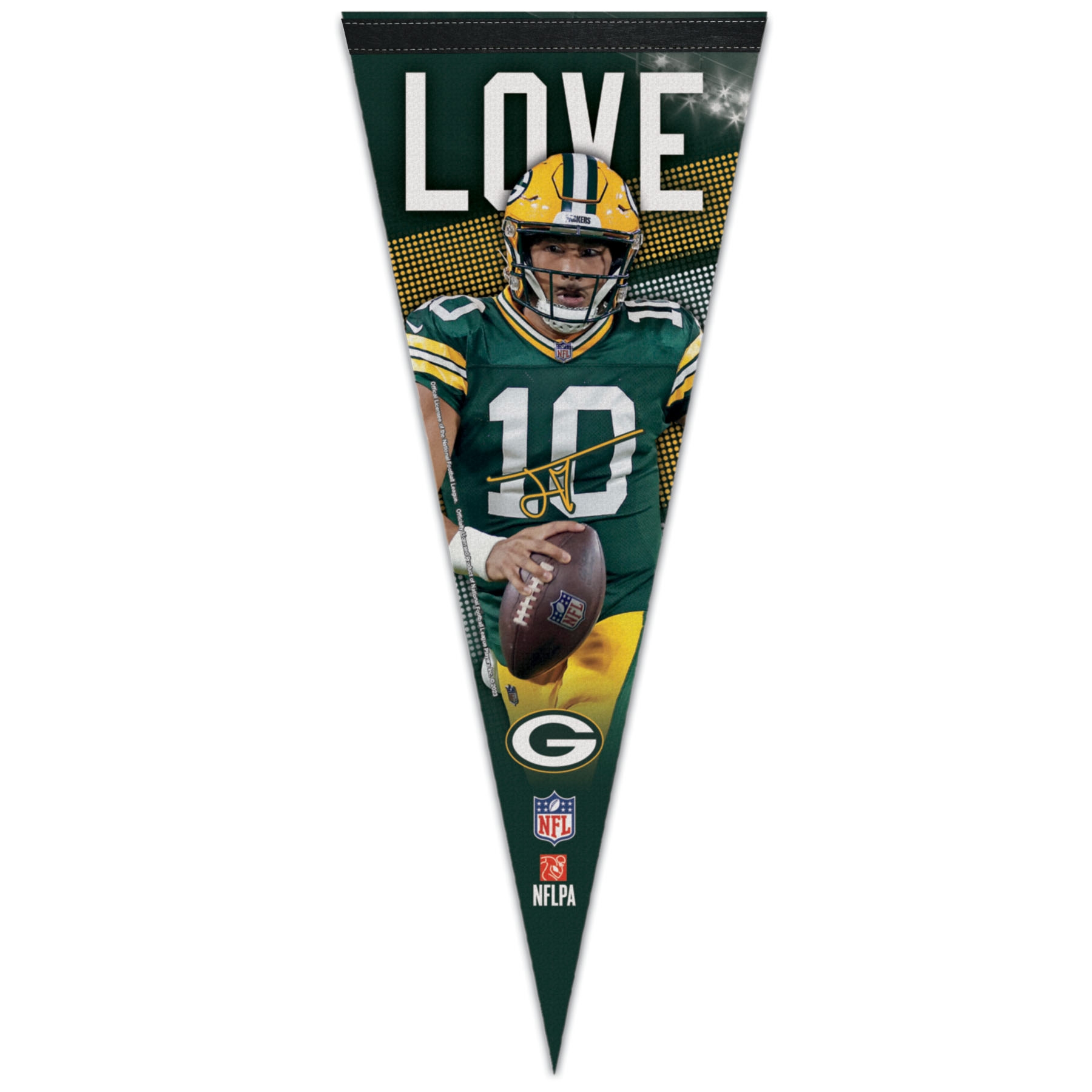 Jordan Love Green Bay Packers Player Premium WinCraft NFL Wimpel
