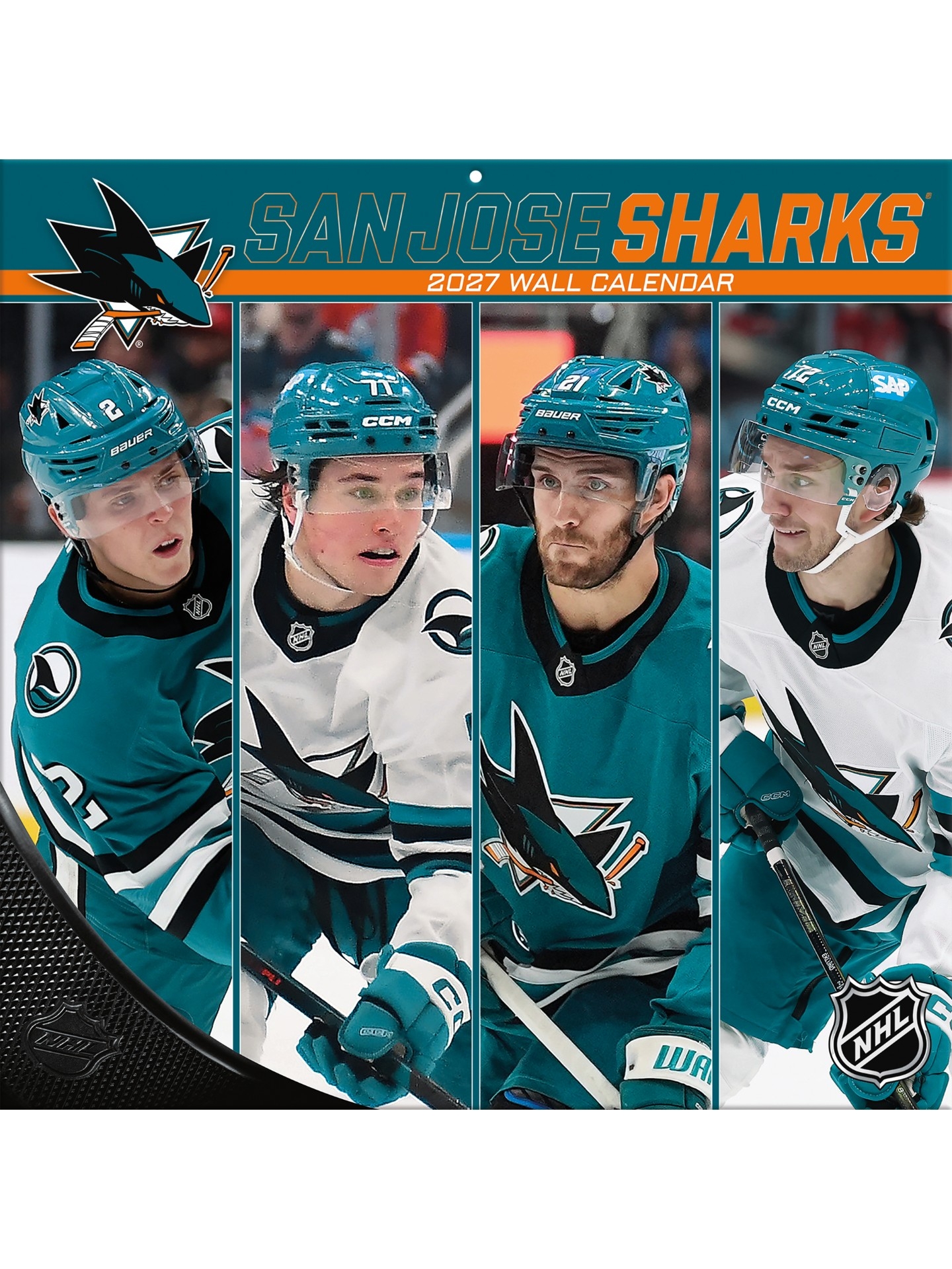 San Jose Sharks 2027 NHL Team Wandkalender