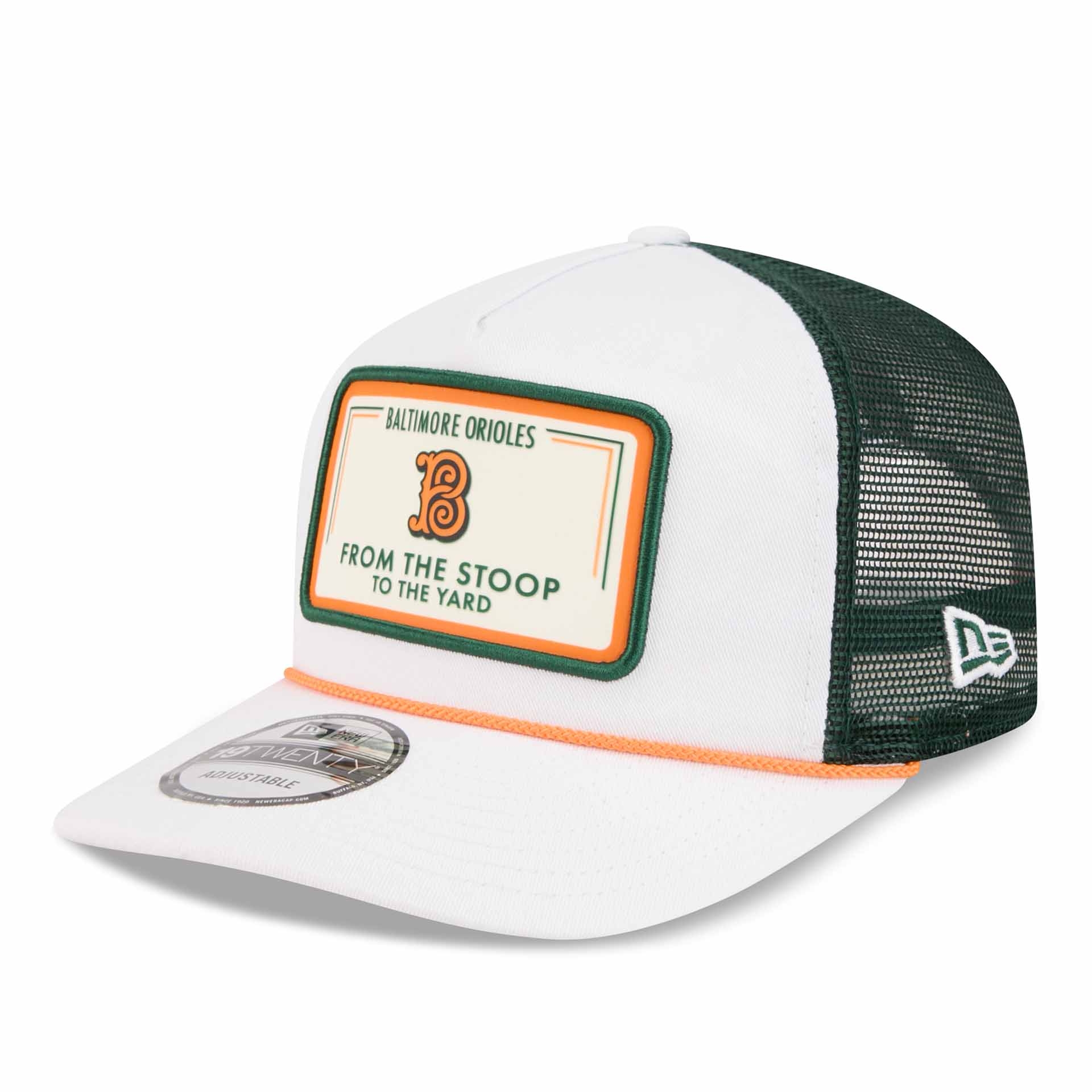 Baltimore Orioles 2026 MLB City Connect 19TWENTY Fan Pack Adjustable Trucker Cap Weiß