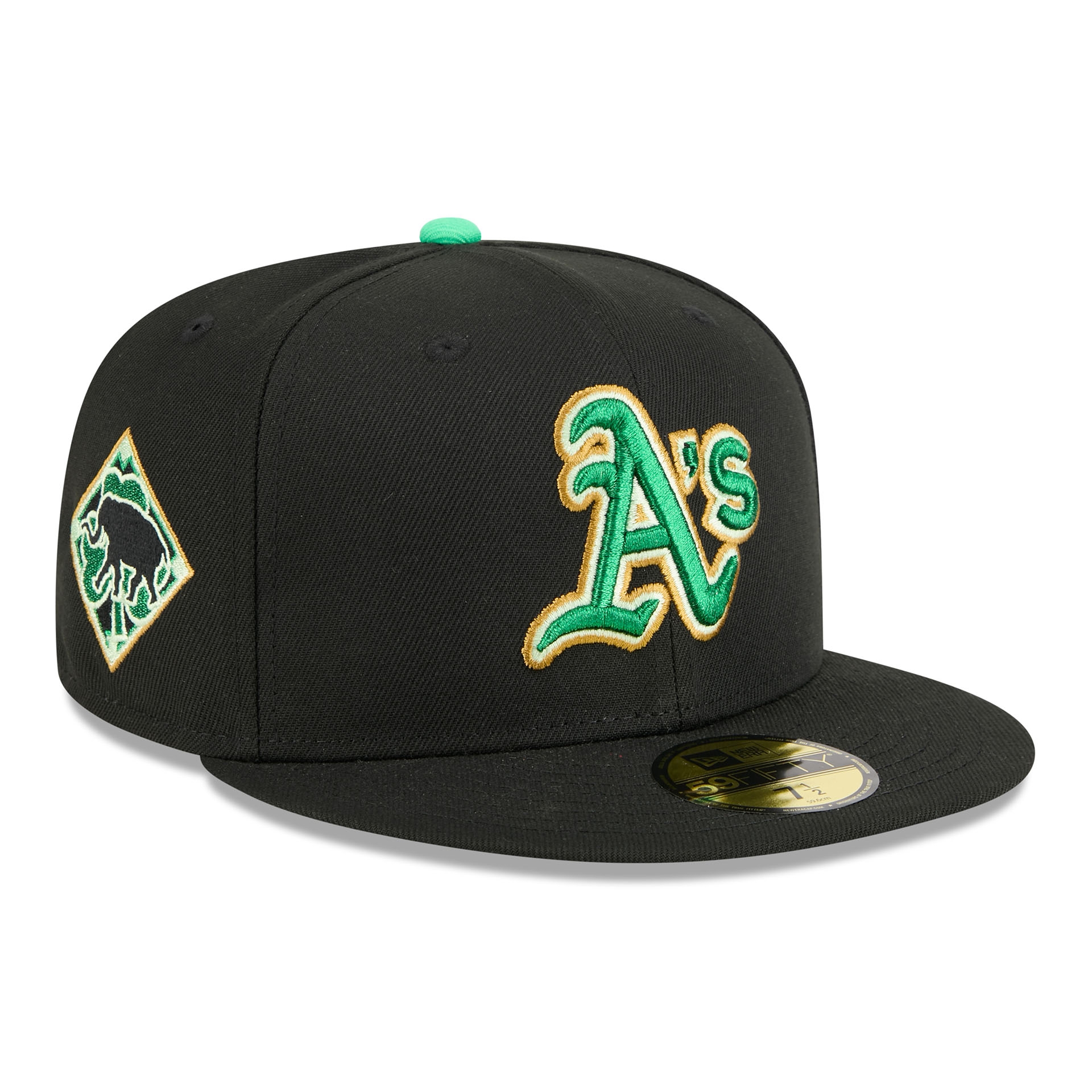 Athletics 2026 St. Patrick's Day MLB Authentic 59FIFTY Cap Schwarz