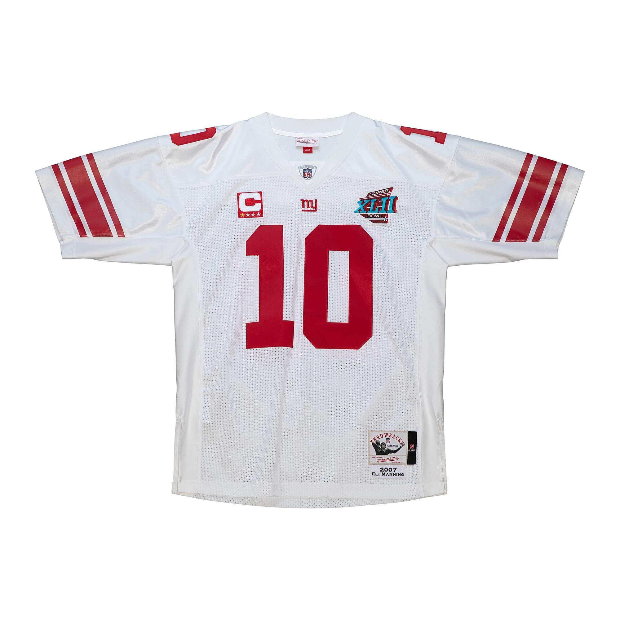 Eli Manning #10 New York Giants 2007 Mitchell & Ness Authentic NFL Trikot Weiß